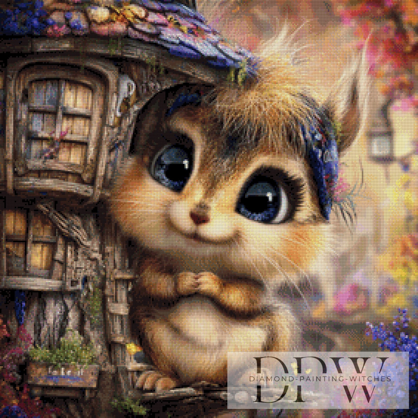 Eichhörnchens Heim by CreatiVart 70x70cm mit 210 Farben DPW-4327