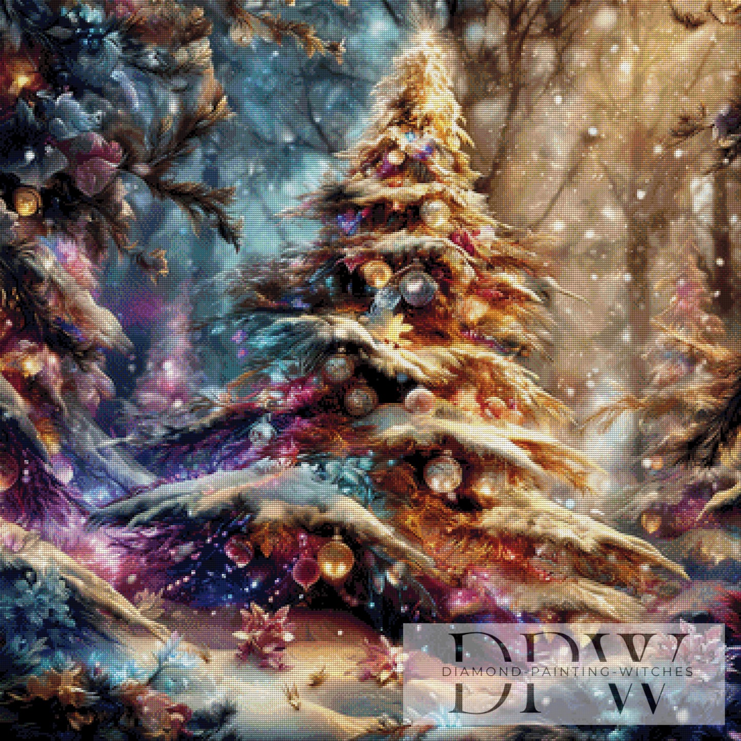 Oh Tannenbaum by Lisa Morgan 90x90cm mit 280 Farben DPW-4358