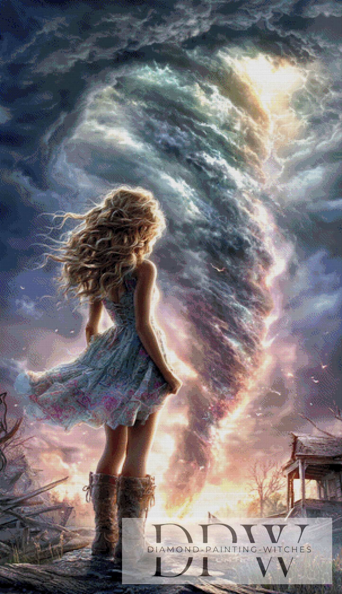 Tornado Girl by ellufija 75x130cm mit 200 Farben DPW-4424