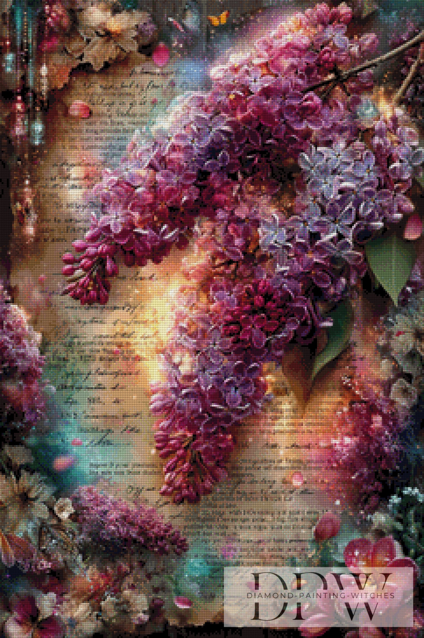 Vintage Flieder by ellufija 60x90cm mit 270 Farben DPW-4431