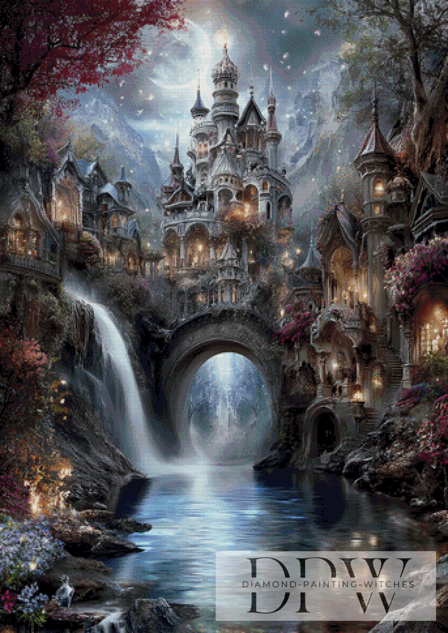 Die Elbenfestung by Elly_A.I. 85x120cm mit 195 Farben DPW-4451