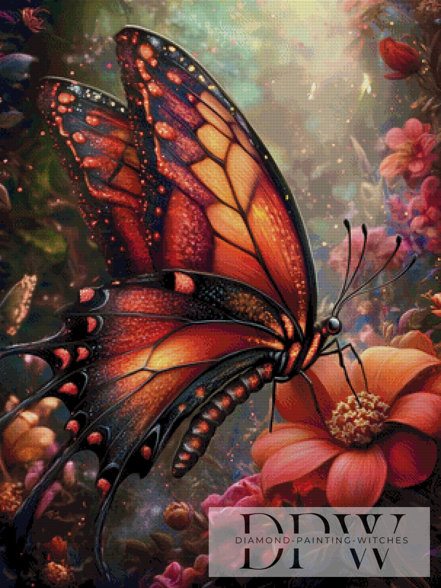 Scharlachroter Falter by Sweet_Loco_AI 75x100cm mit 240 Farben DPW-4511