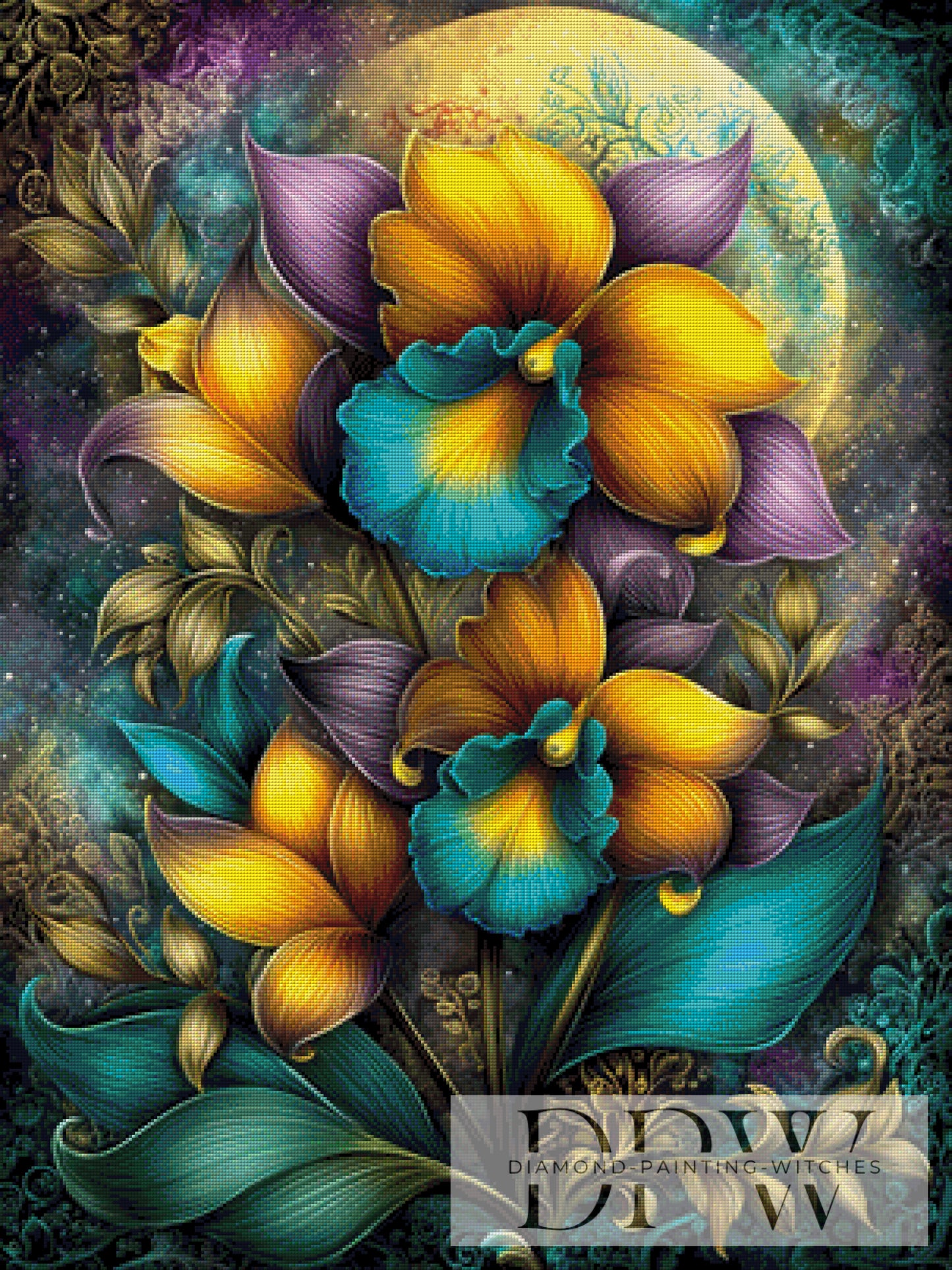 Mondblumen by Sweet_Loco_AI 75x100cm mit 240 Farben DPW-4472