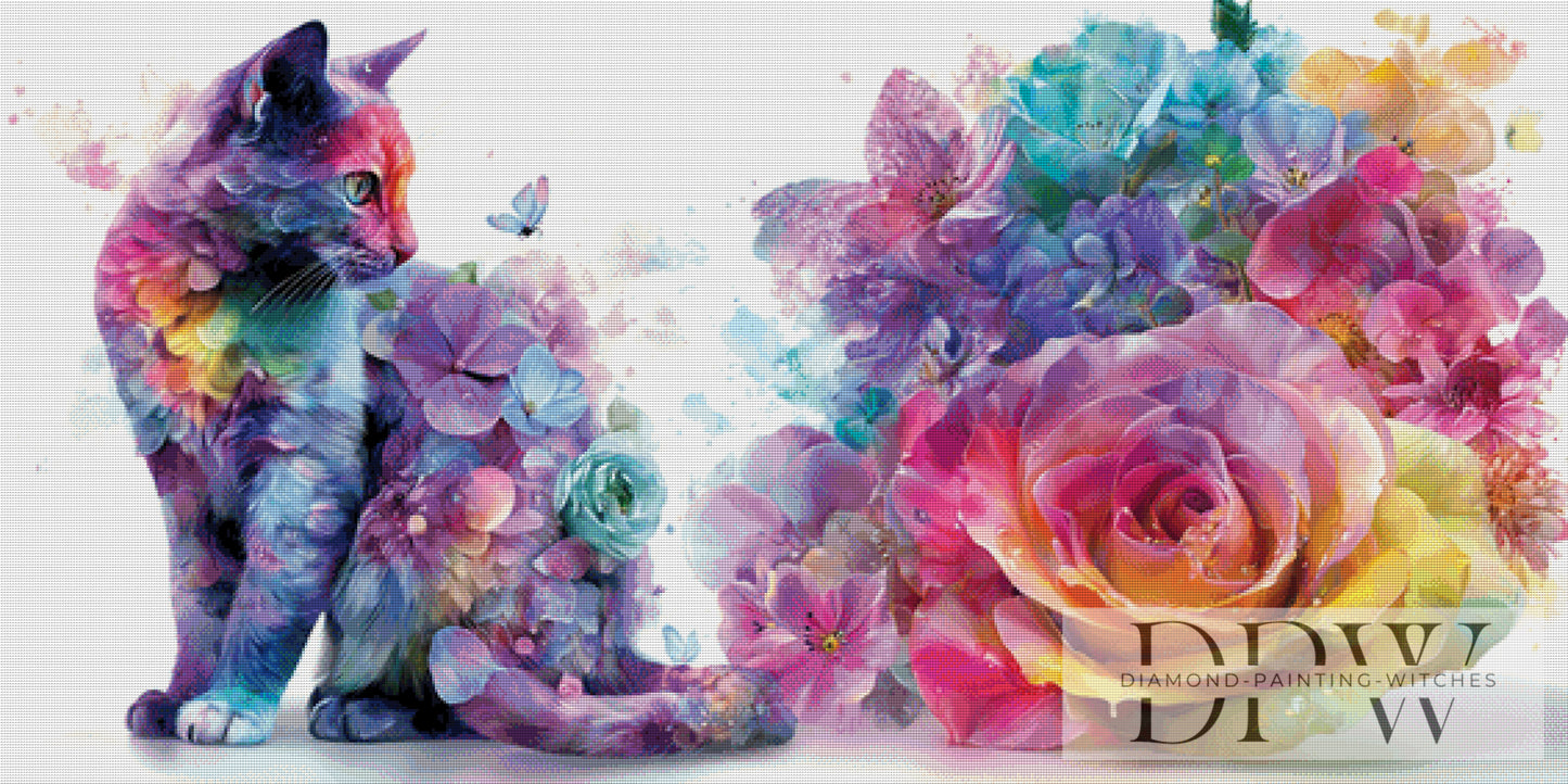 Katzenspiel by theA.art 140x70cm mit 400 Farben DPW-4487