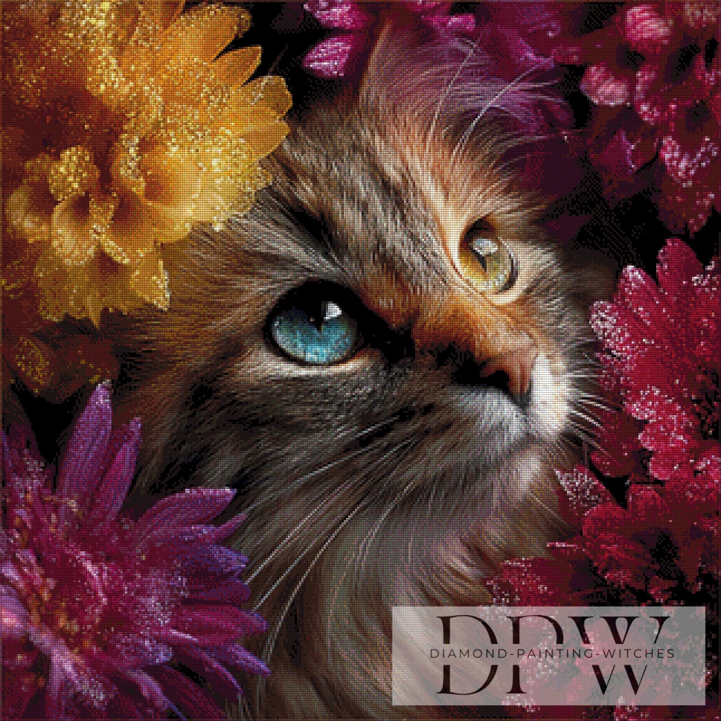 Katzenversteck by theA.art 80x80cm mit 222 Farben DPW-4494