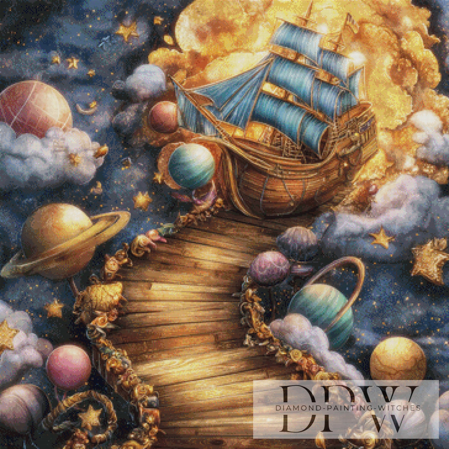 Kosmischer Wanderer by Lisa Morgan 90x90cm mit 320 Farben DPW-4526