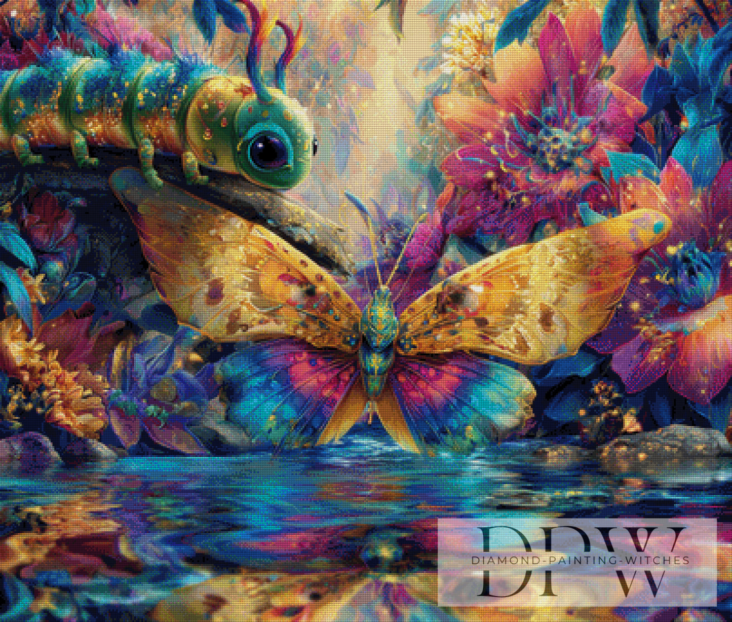 Der Traum der Verwandlung by Lisa Morgan 100x85cm mit 350 Farben DPW-4527