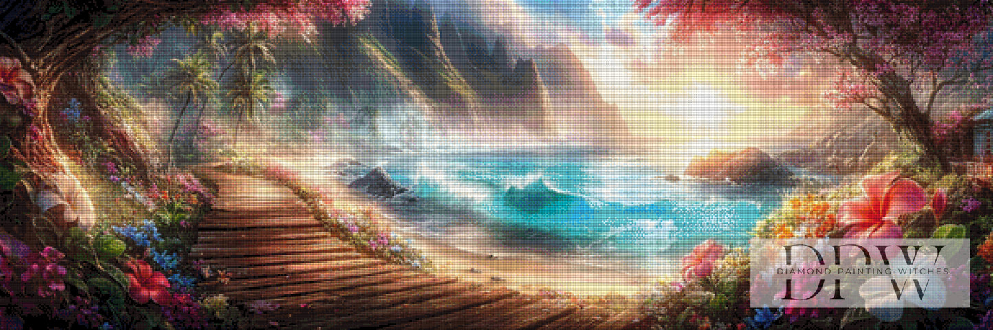 Blütenstrand II by ellufija 150x50cm mit 330 Farben DPW-4572