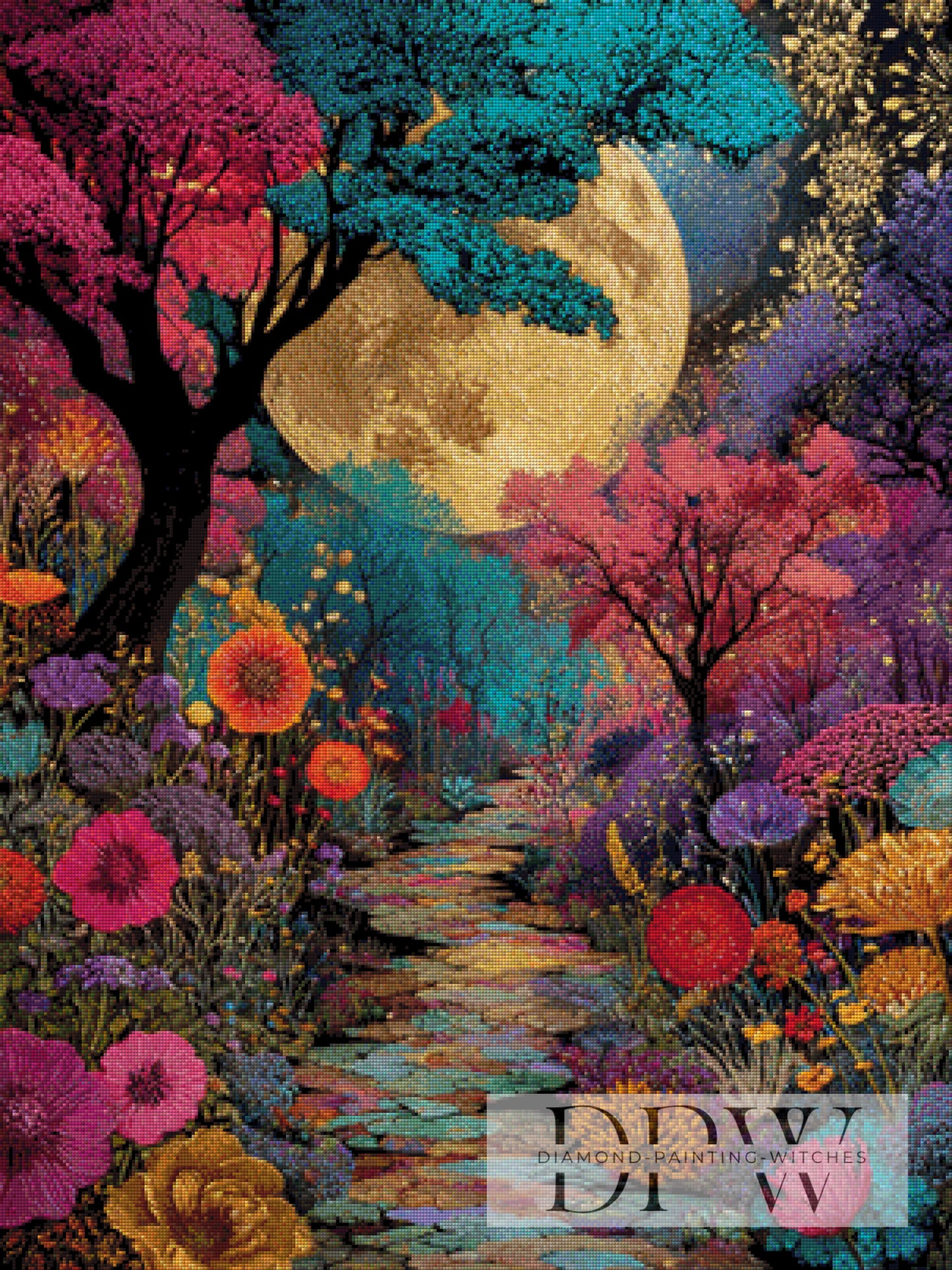Mondwald by Moonlight 75x100cm mit 270 Farben DPW-4609