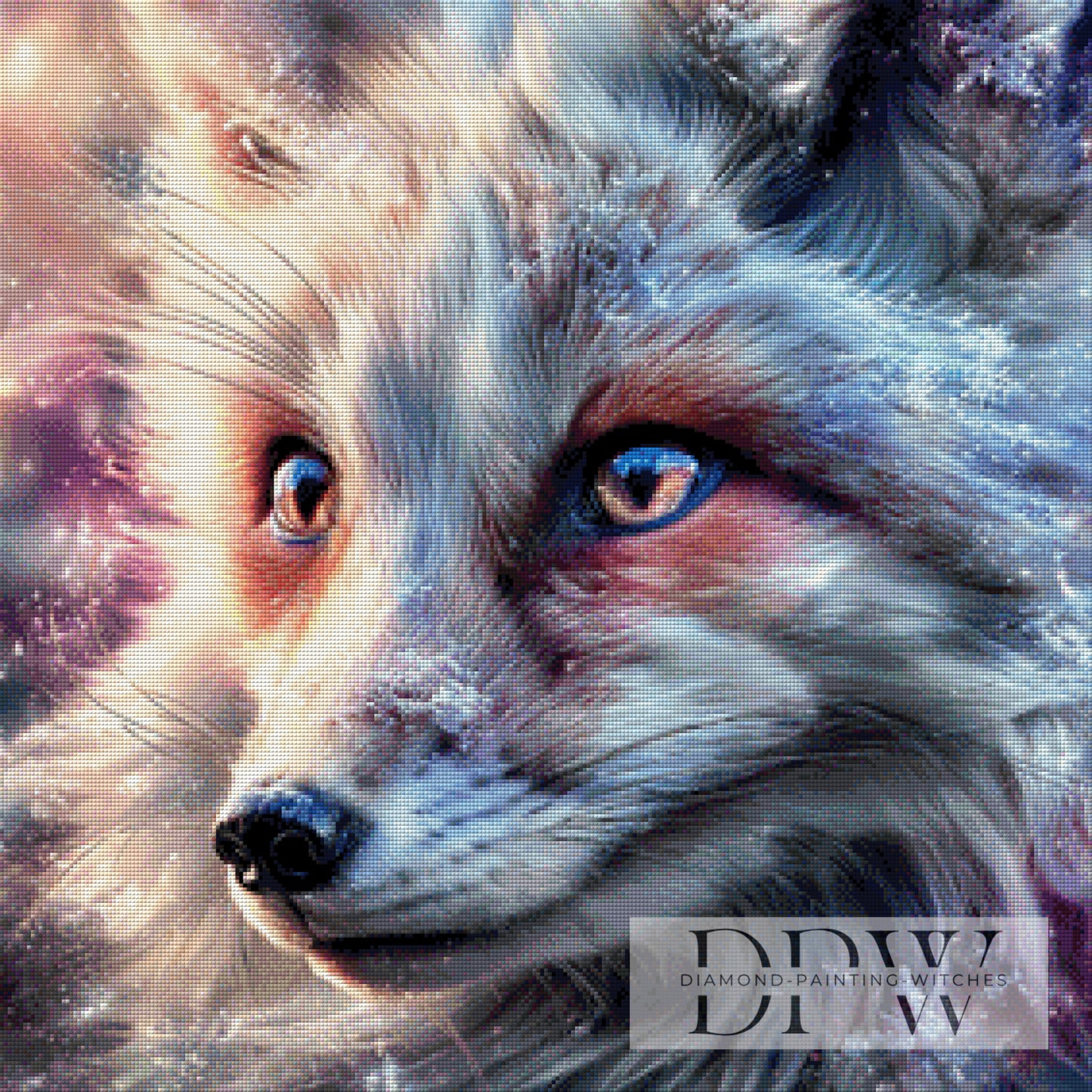 Polarfuchs II by ellufija 70x70cm mit 180 Farben DWP-4642