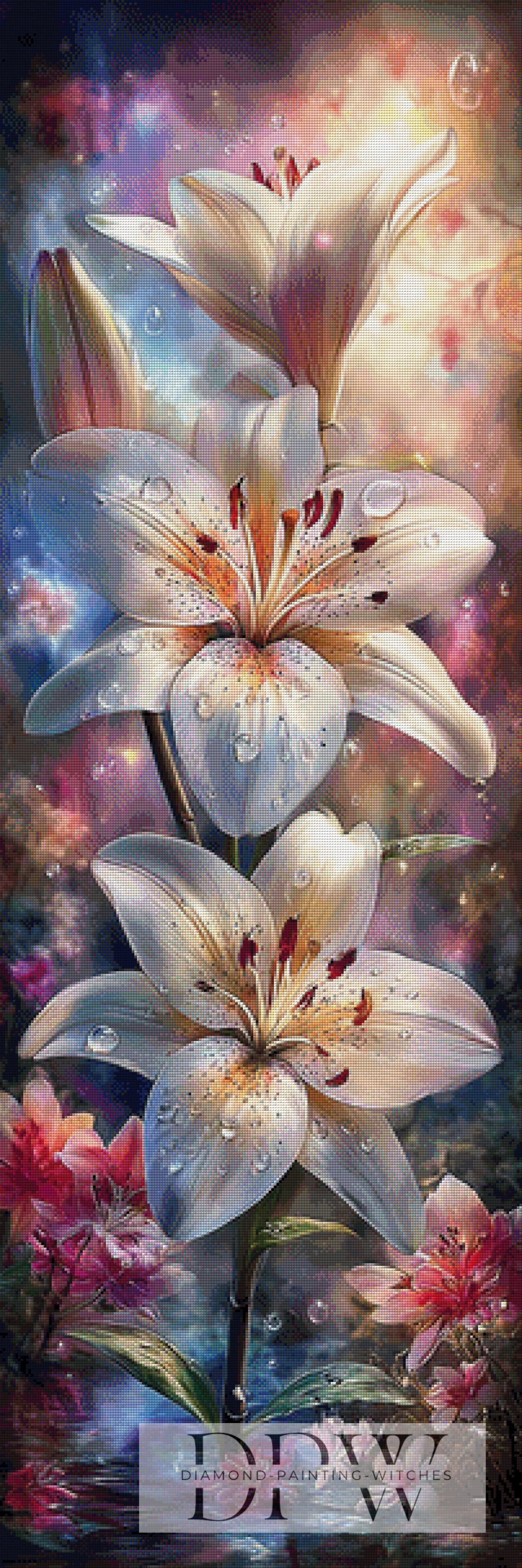 Lilienzeit by ellufija 50x150cm mit 290 Farben DPW-4653