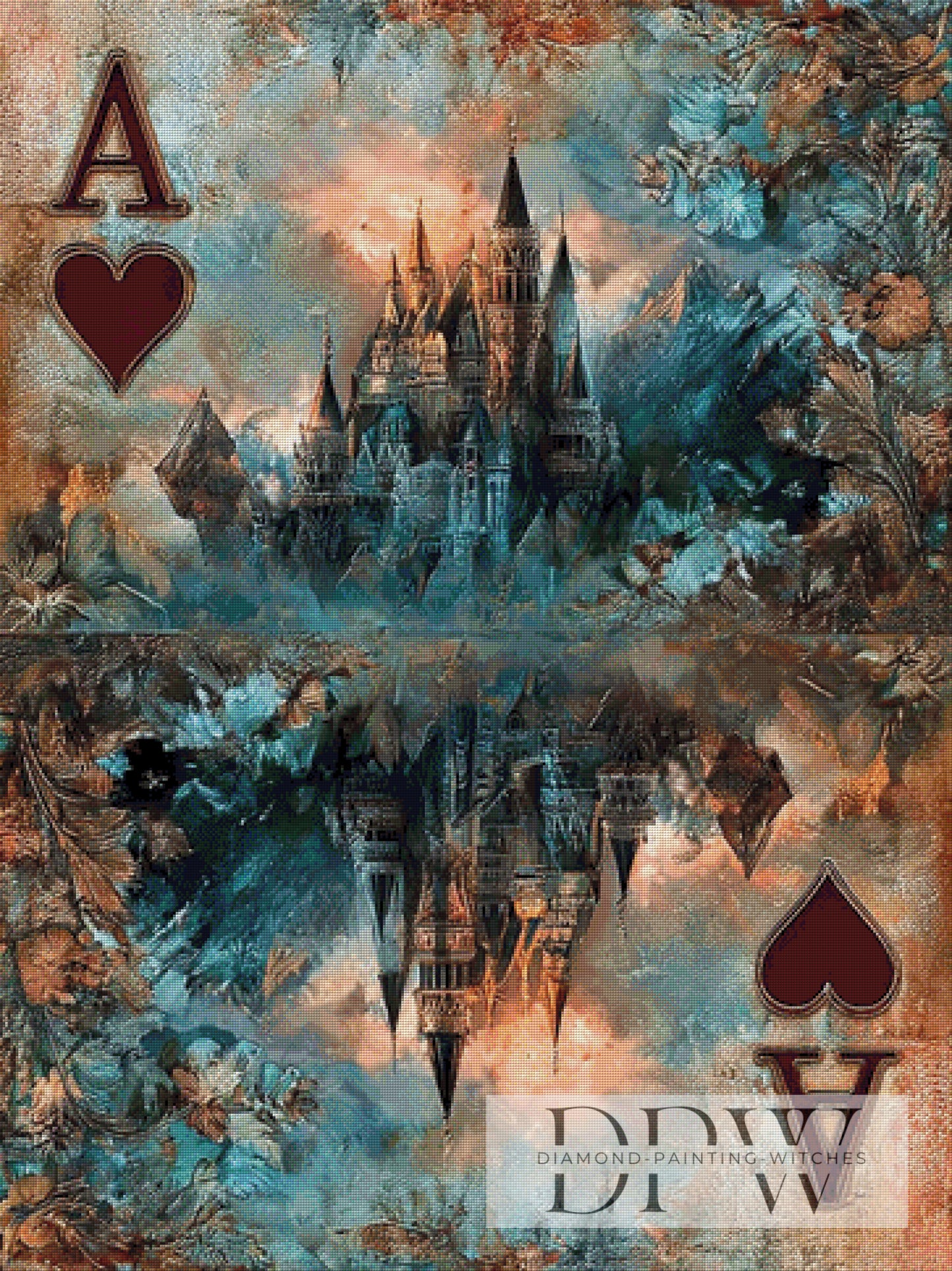 Spielkarte Schloß by Elly_A.I 90x120cm mit 200 Farben DPW-4656