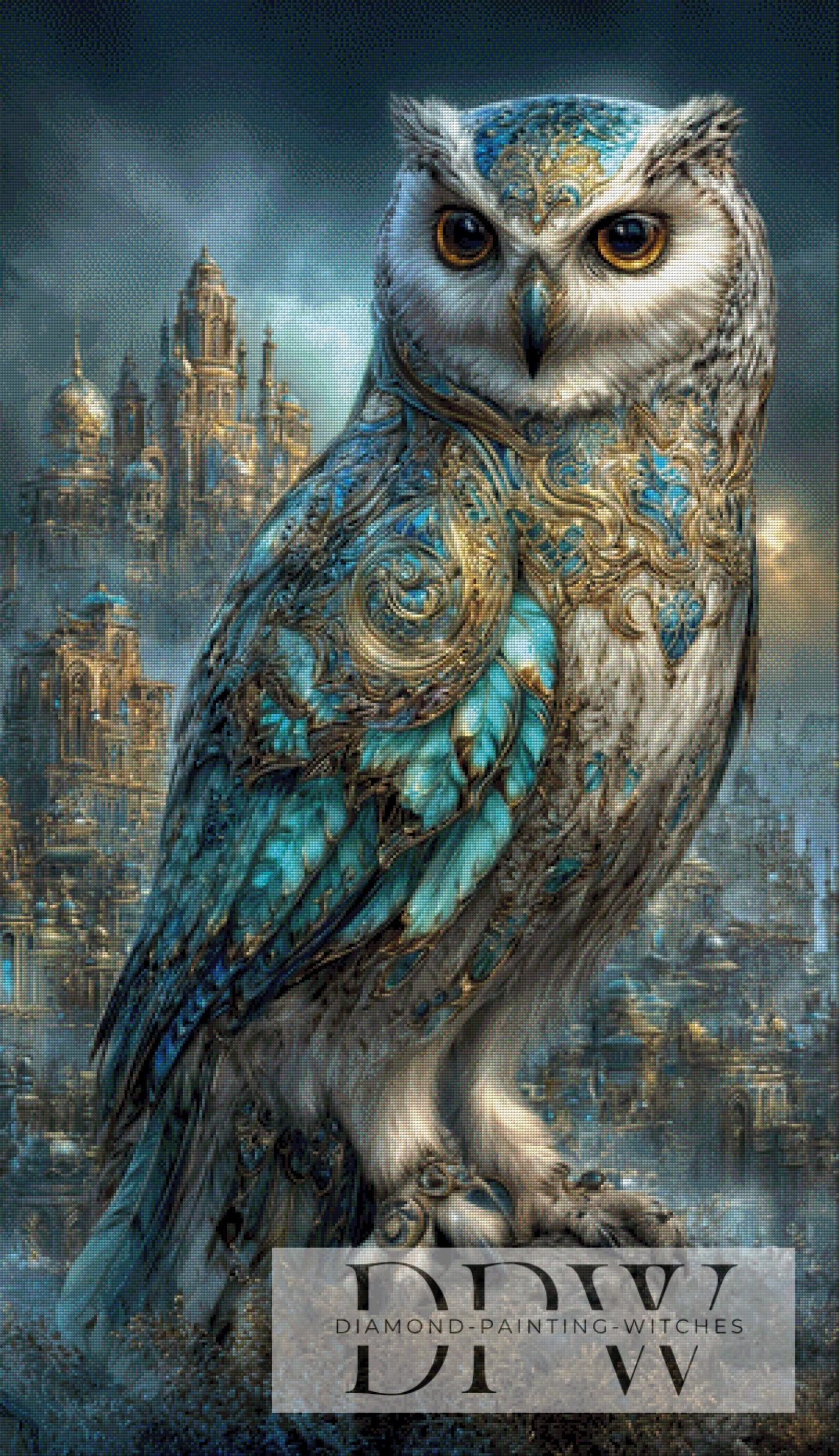 Persian Owl by Pixxel Pics 75x130cm mit 200 Farben DPW-4687