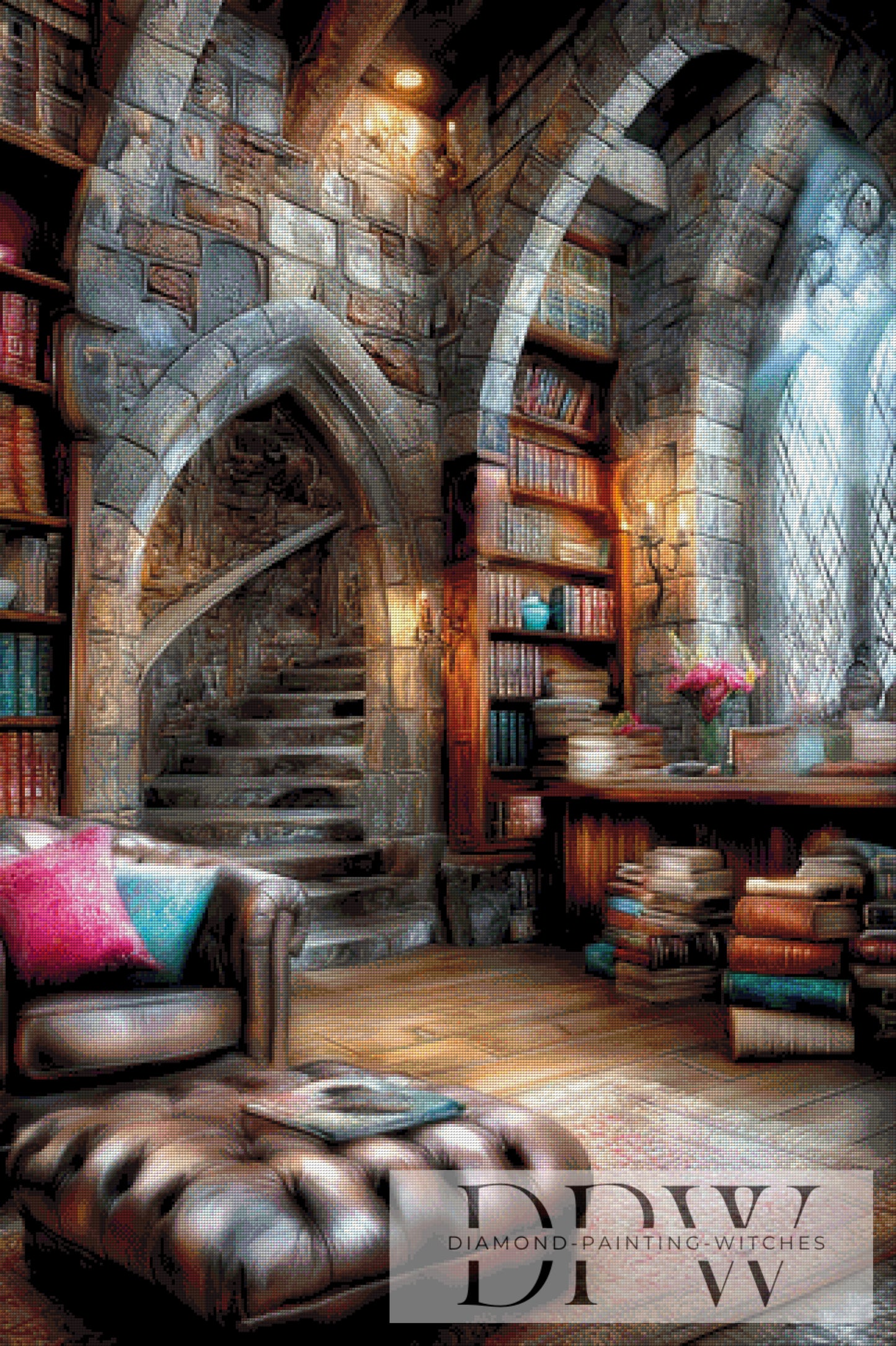 Verzauberte Lounge by Elly_A.I 80x120cm mit 270 Farben DPW-4690