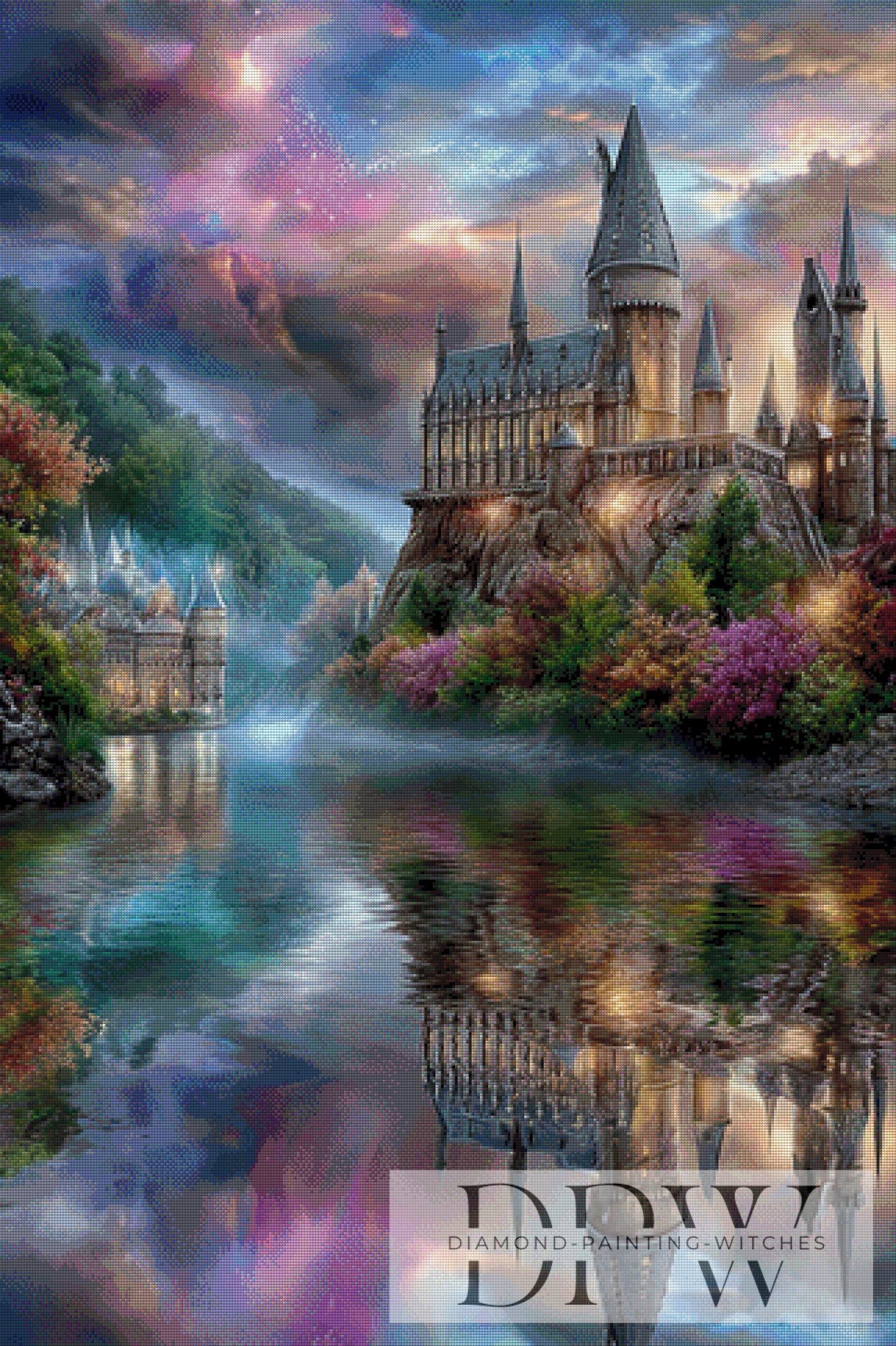 Funkelndes Zauberschloß by Elly_A.I 80x120cm mit 250 Farben DPW-4696