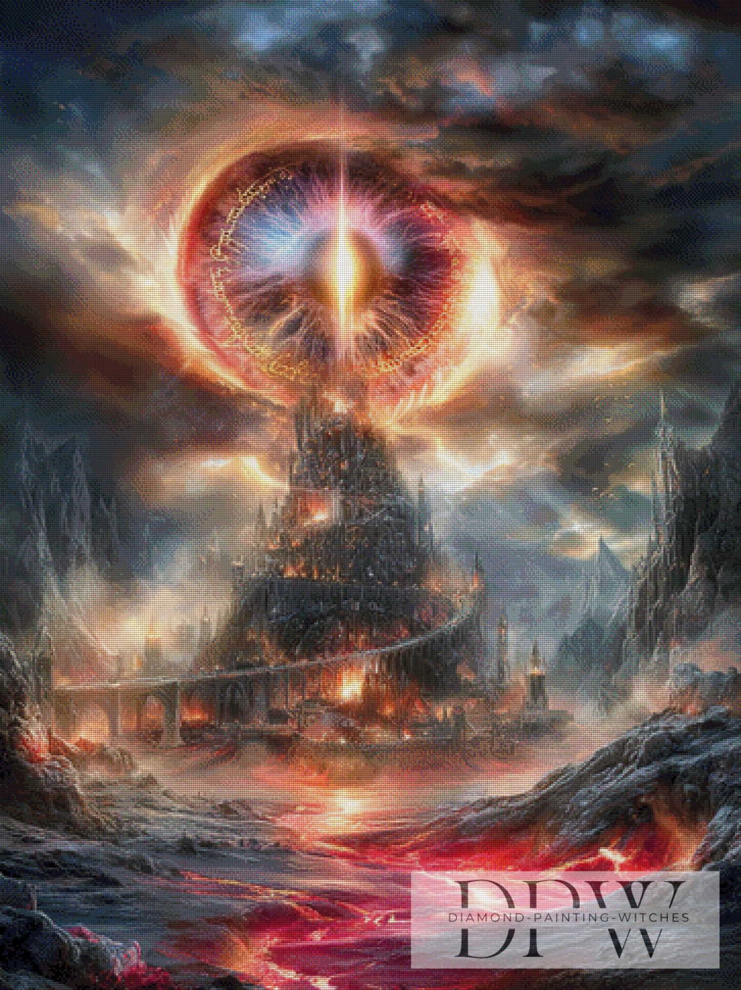 Das Auge der Unendlichkeit by Elly_A.I. 90x120cm mit 280 Farben DPW-4741