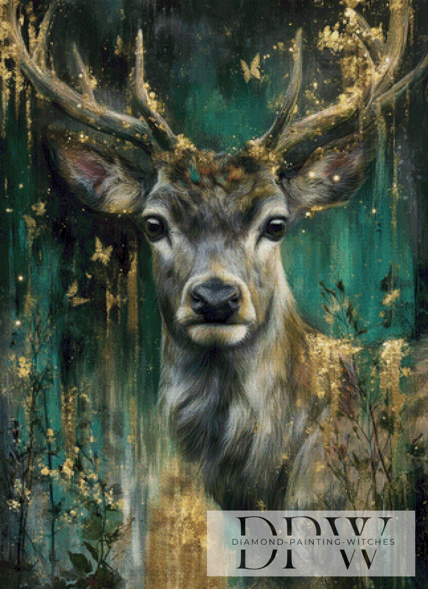Hirsch by Elly_A.I 80x110cm mit 140 Farben DPW-4744