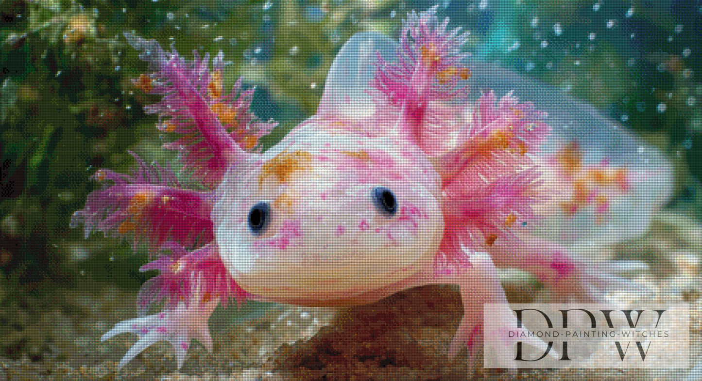 Axolotli by theA.art 110x60cm mit 290 Farben DPW-4746