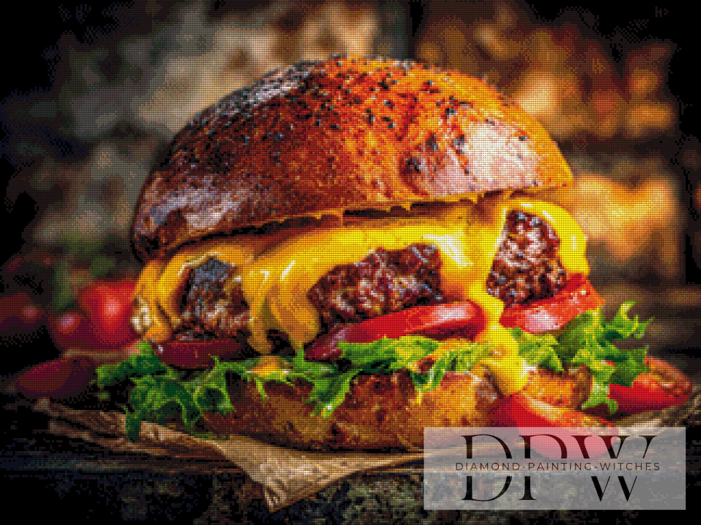 Burger der Träume by ellufija 80x60cm mit 230 Farben DPW-4757