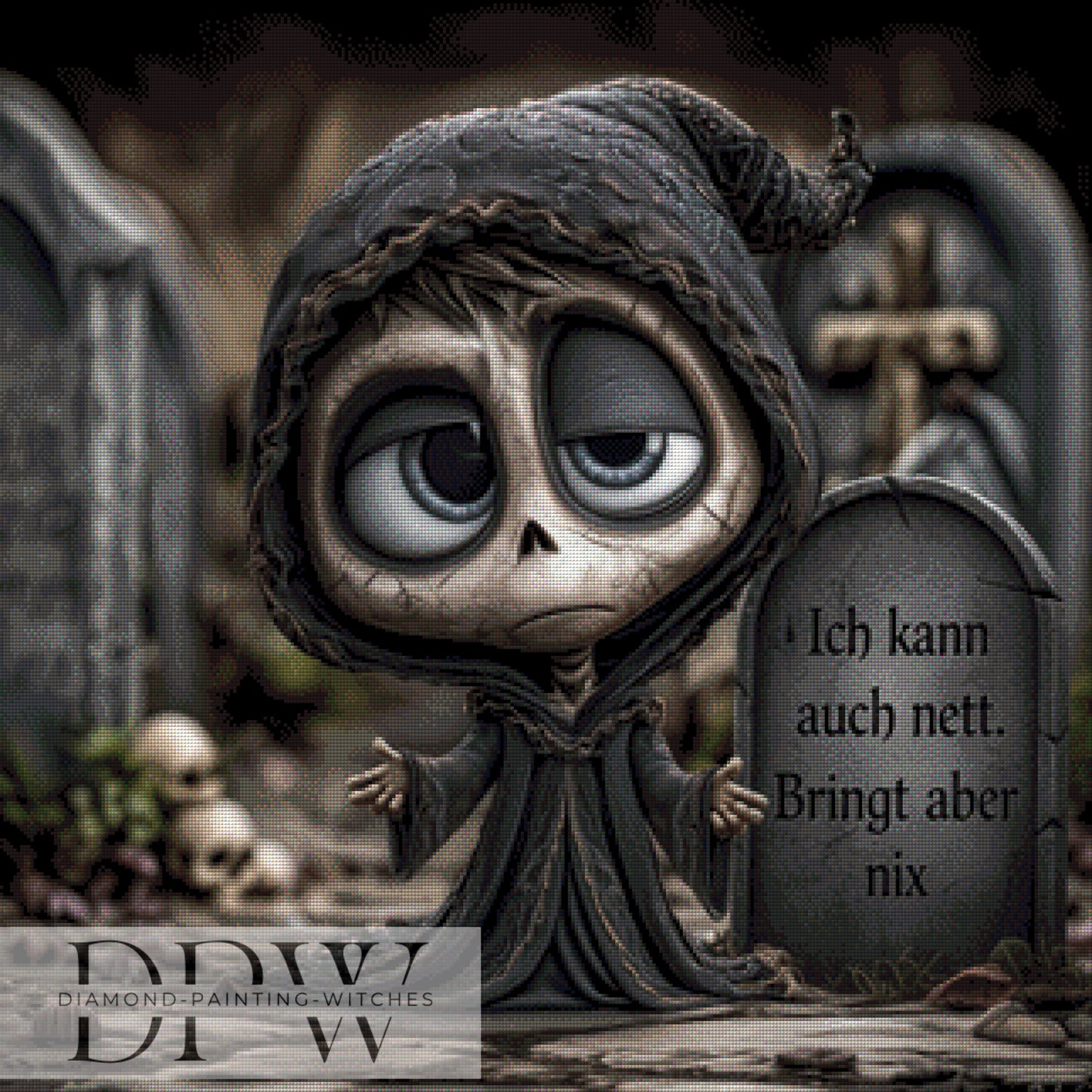 Benny Sensi "Nett sein" by Pixxel Pics 80x80cm mit 85 Farben DPW-4763