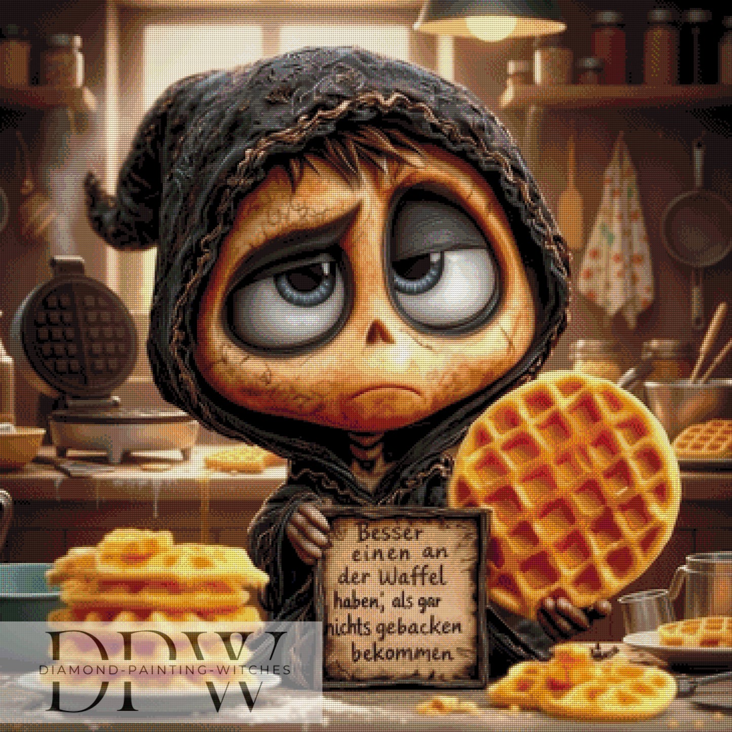 Benny Sensi "Waffel" by Pixxel Pics 90x90cm mit 180 Farben DPW-4764
