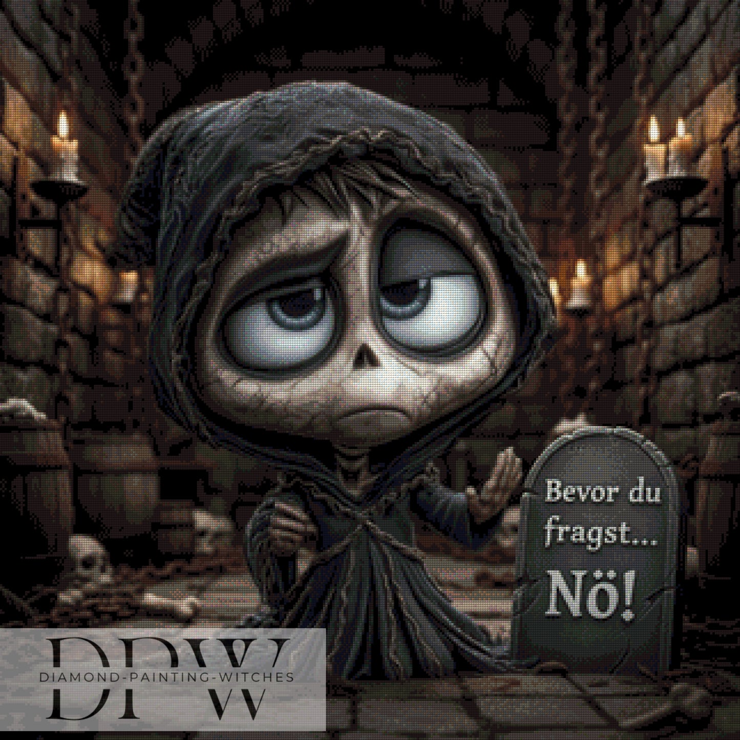 Benny Sensi "Nö" by Pixxel Pics 80x80cm mit 90 Farben DPW-4765