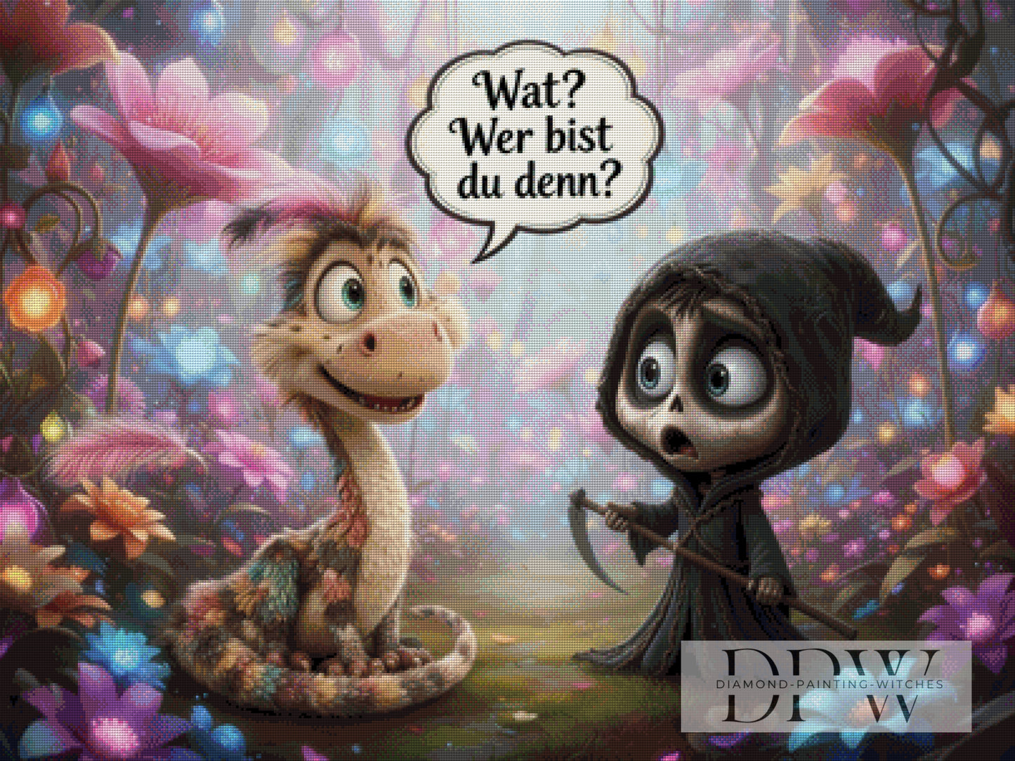 Benny Sensi trifft Olli Ohnezunge by Pixxel Pics 100x75cm 240 Farben DPW-4782