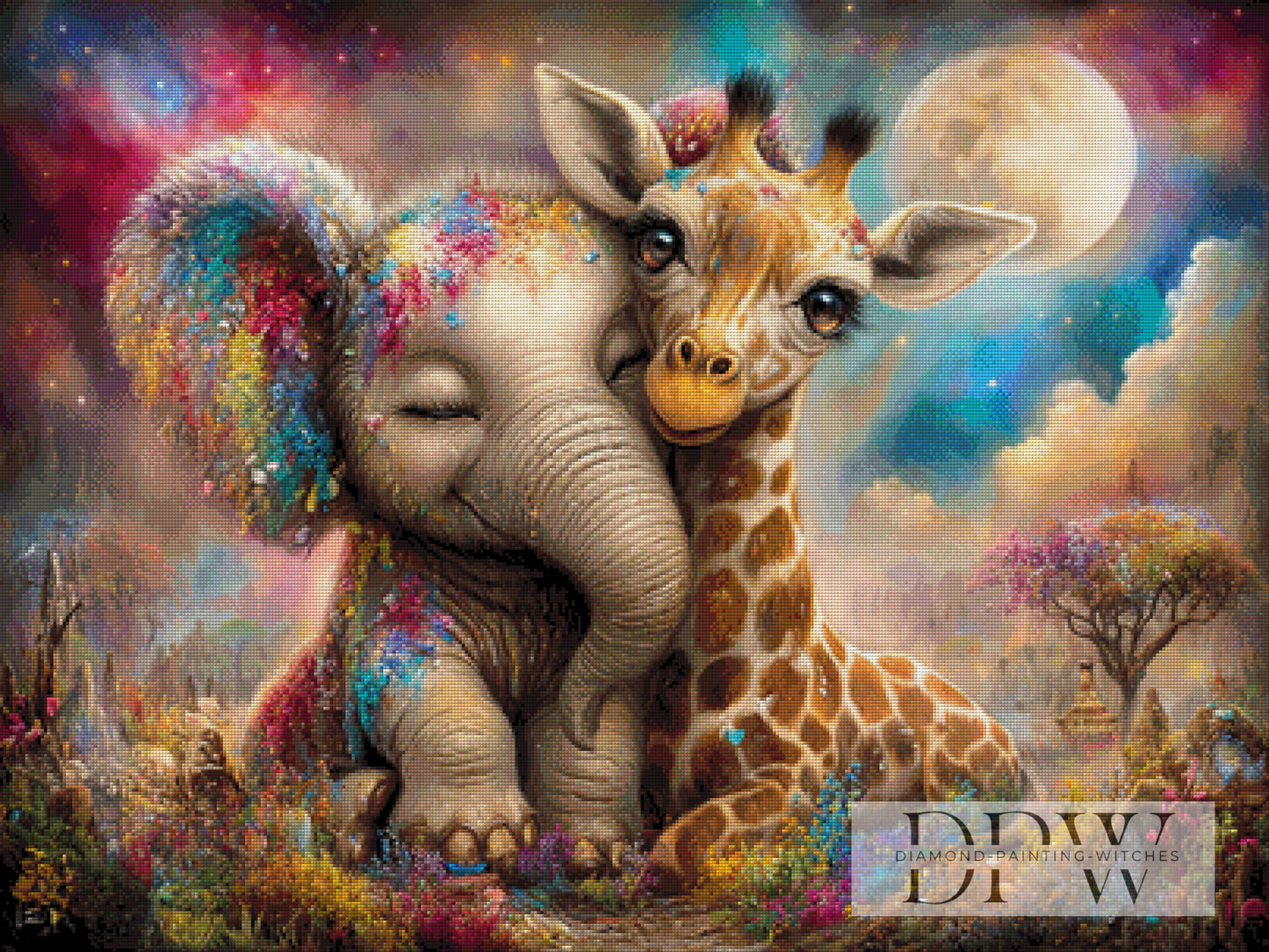 Gigi Langhals & Rita Rüssel by CreatiVart 100x75cm 330 Farben DPW-4783