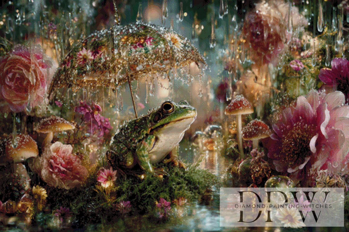 Frog in the Rain by Pixxel Pics 120x80cm mit 250 Farben DPW-4794