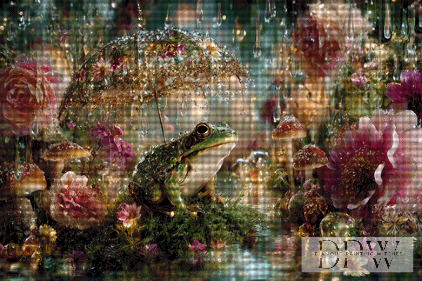 DPW-4794 Frog in the Rain by Pixxel Pics 120x80cm 250 Farben **SOFORTKAUF** ECKIGE Steine
