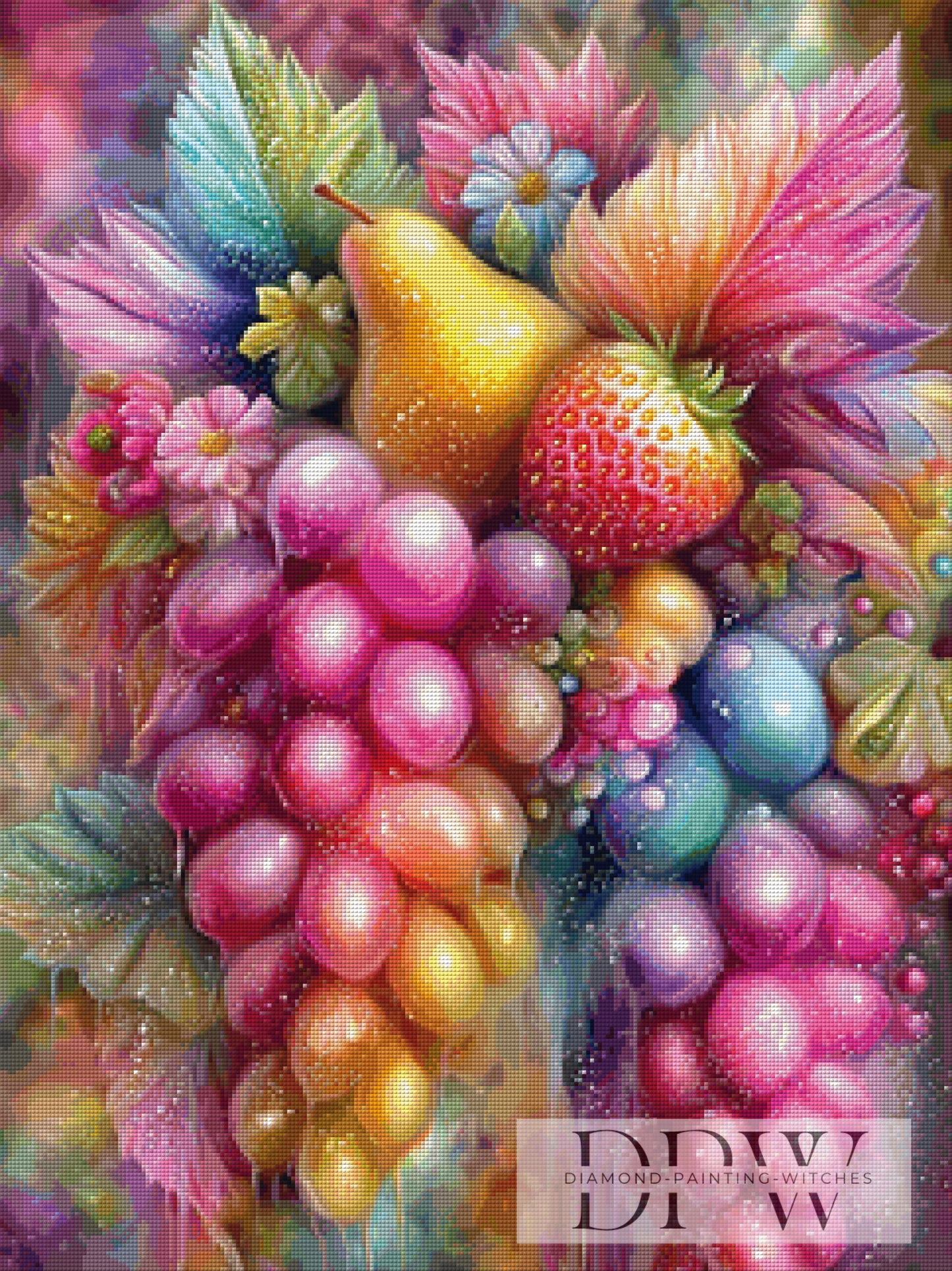 DPW-4816 Frische Früchte by CleoDora 60x80cm mit 340 Farben **SOFORTKAUF** ECKIGE Steine