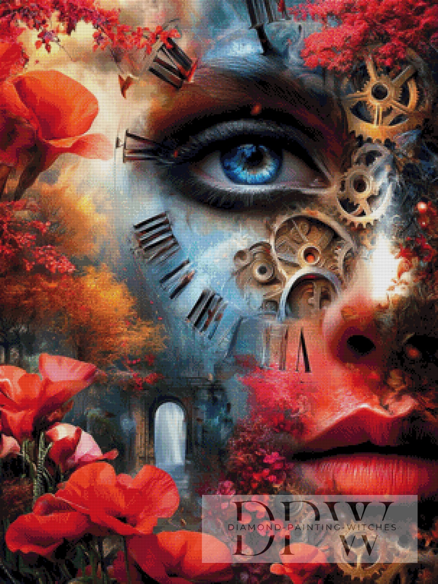 Wo die Zeit blüht by CleoDora 75x100cm mit 270 Farben DPW-4901
