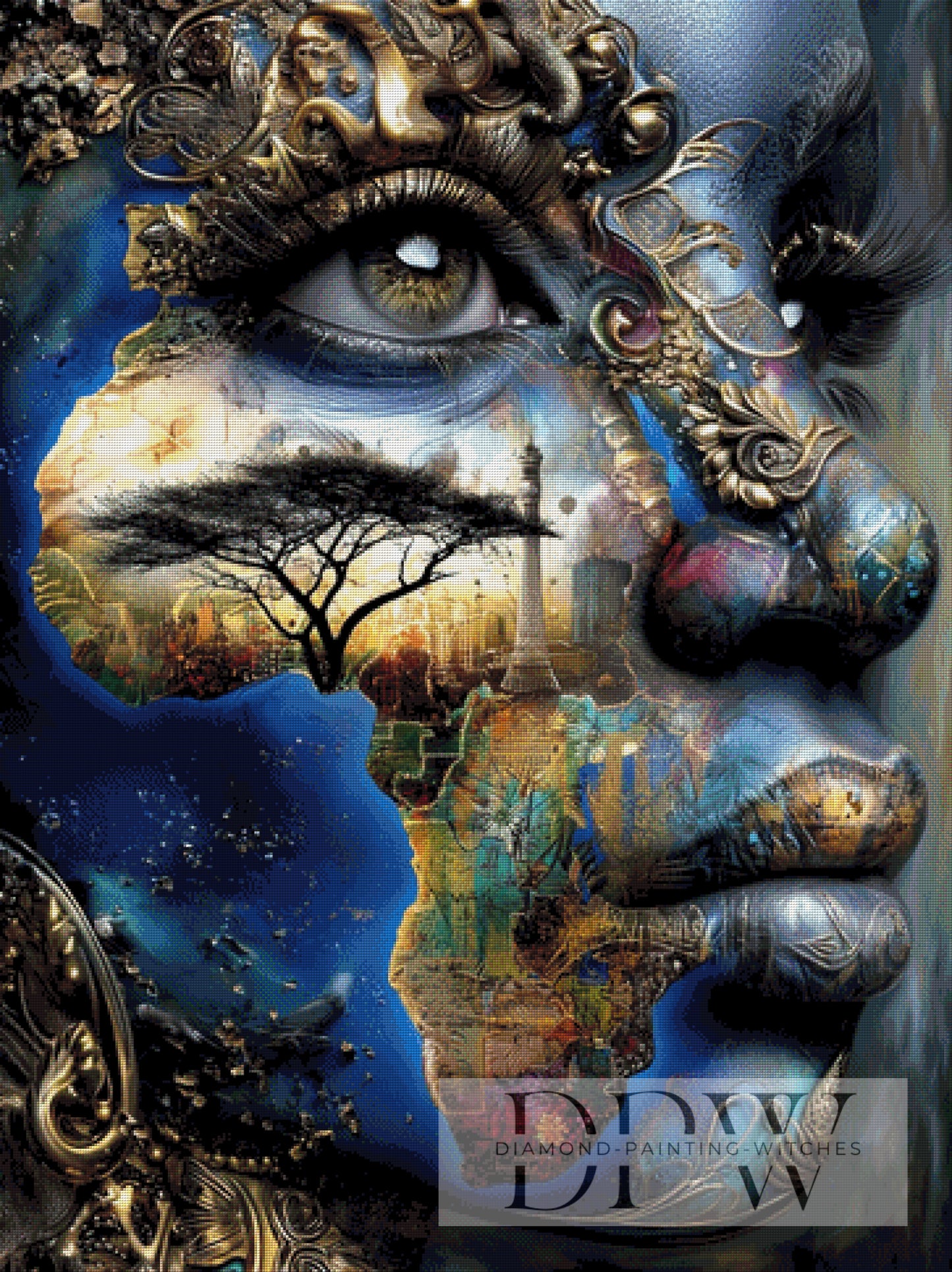 Motherland Spirit by CleoDora 90x120cm mit 265 Farben DPW-4902