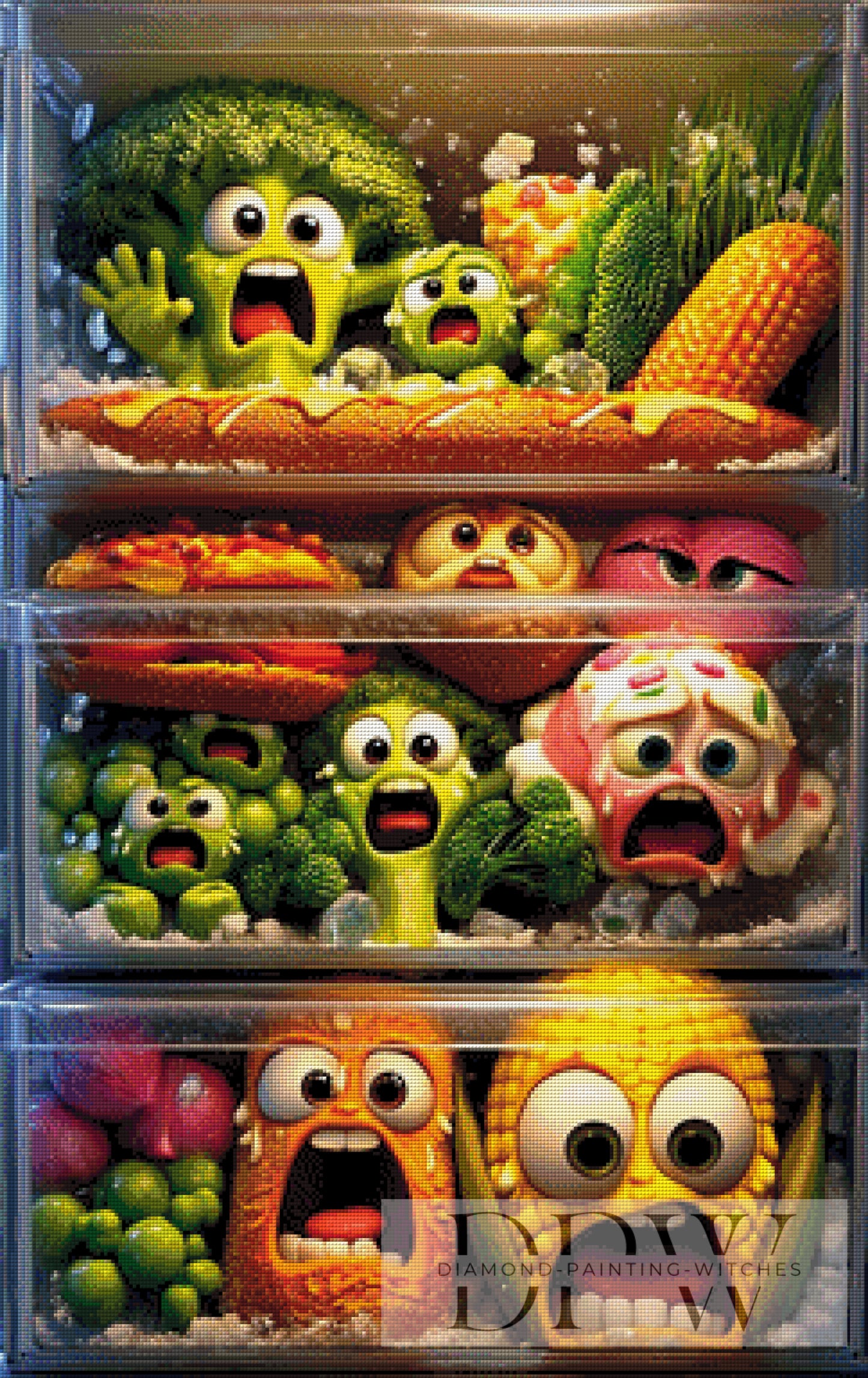 Panic in the freezer by Pixxel Pics 60x95cm mit 300 Farben DPW-4915