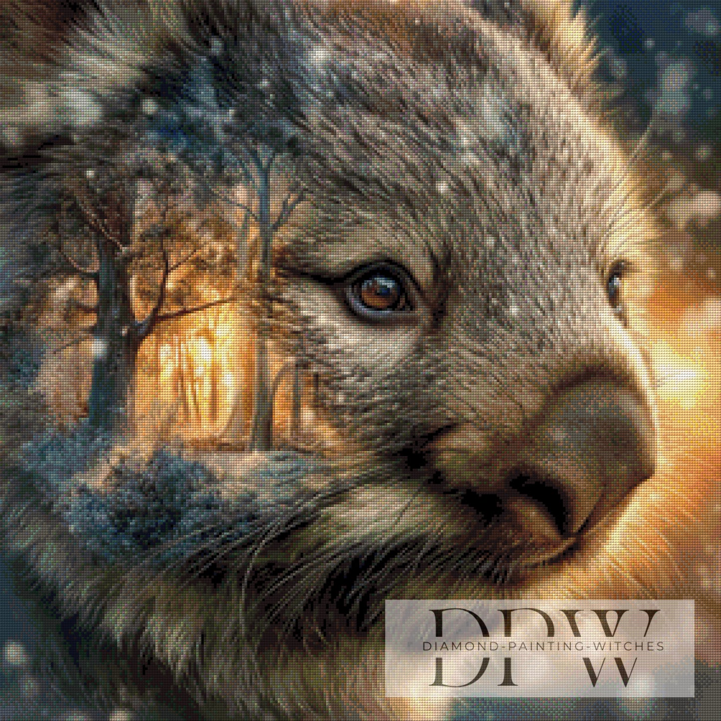 Wombats Traum by CreatiVart 70x70cm mit 140 Farben DPW-4942