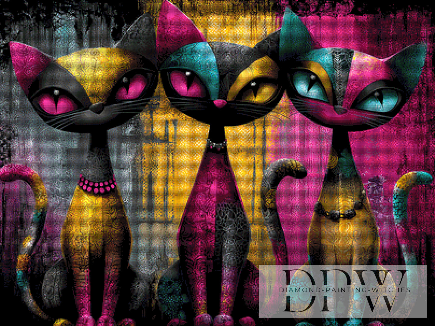 Chromatic Cats by CreatiVart 100x75cm 250 Farben DPW-5016