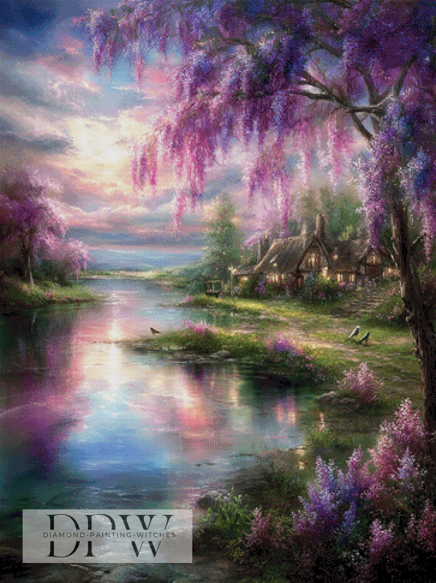 Im Licht der stillen Ufer by Maggie 90x120cm mit 250 Farben DPW-5050