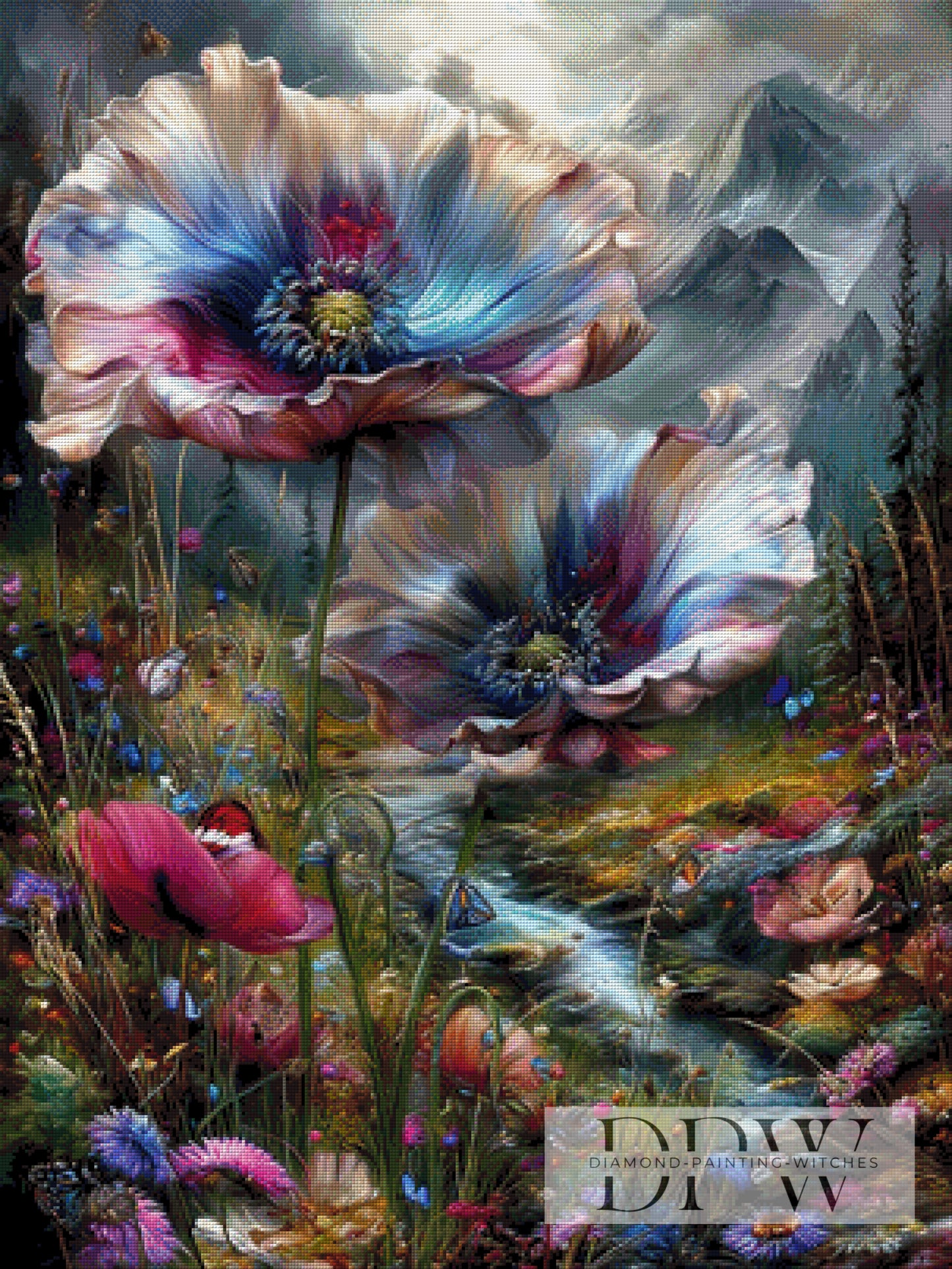 Gebirgsblüten by Maggie 75x100cm mit 300 Farben DPW-5051