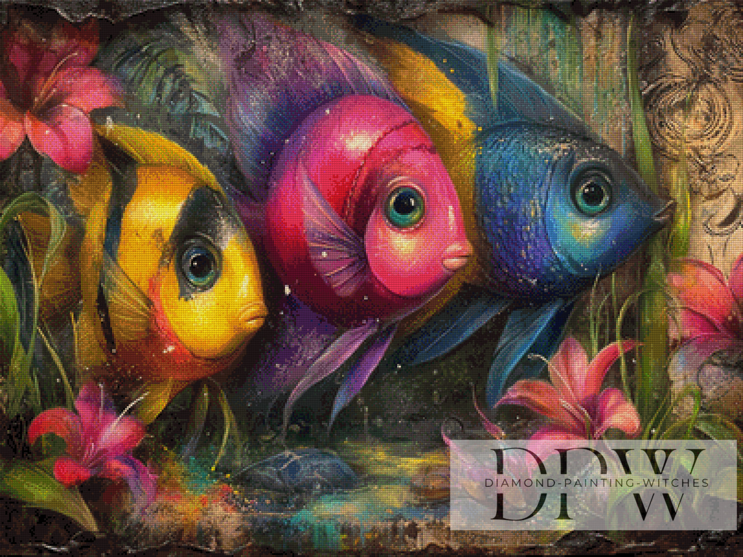 Rainbow Reef Trio by CreatiVart 100x75cm 320 Farben DPW-5057