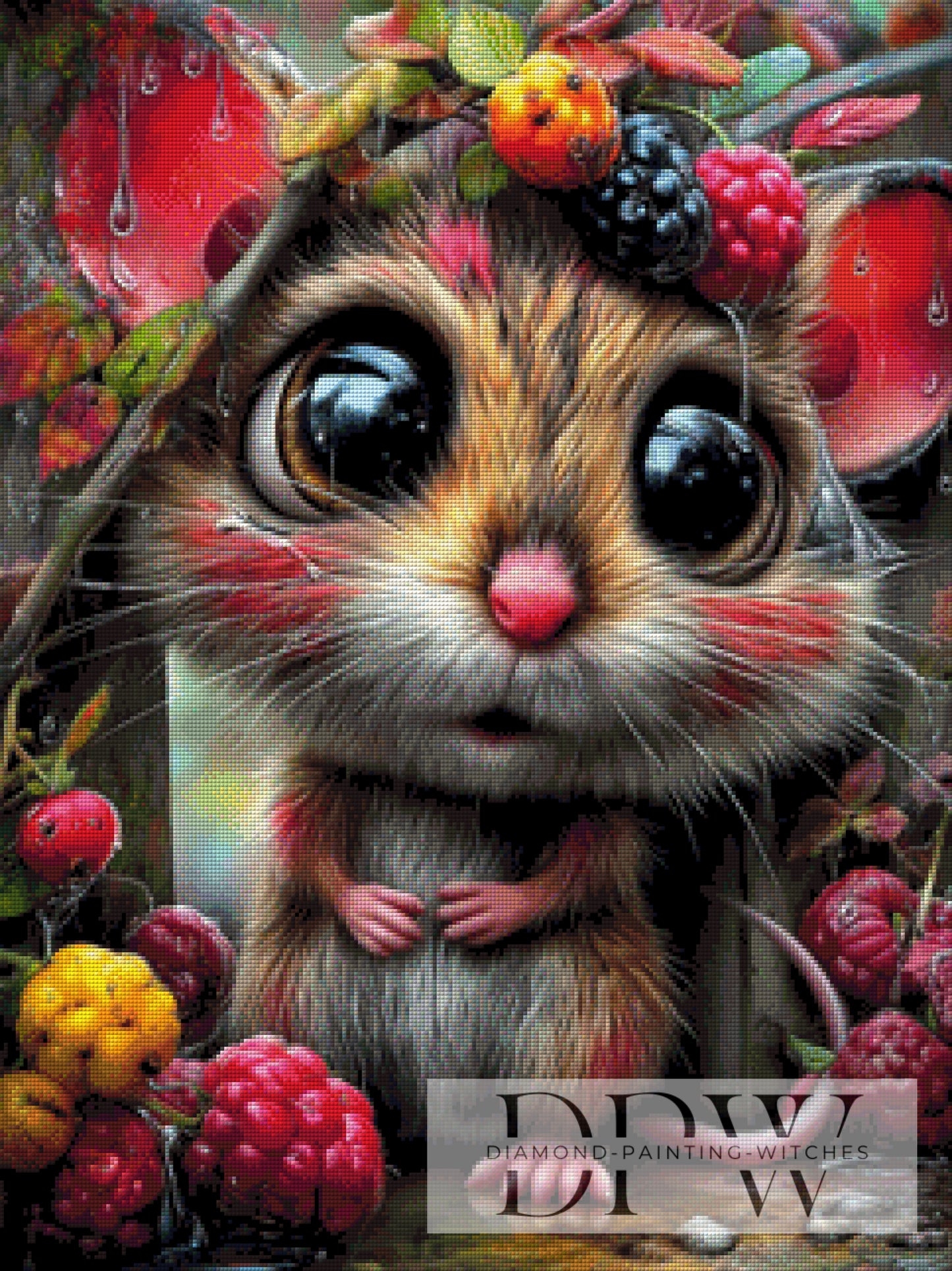 Kleine Fruchtmaus by CleoDora 60x80cm mit 260 Farben DPW-6212