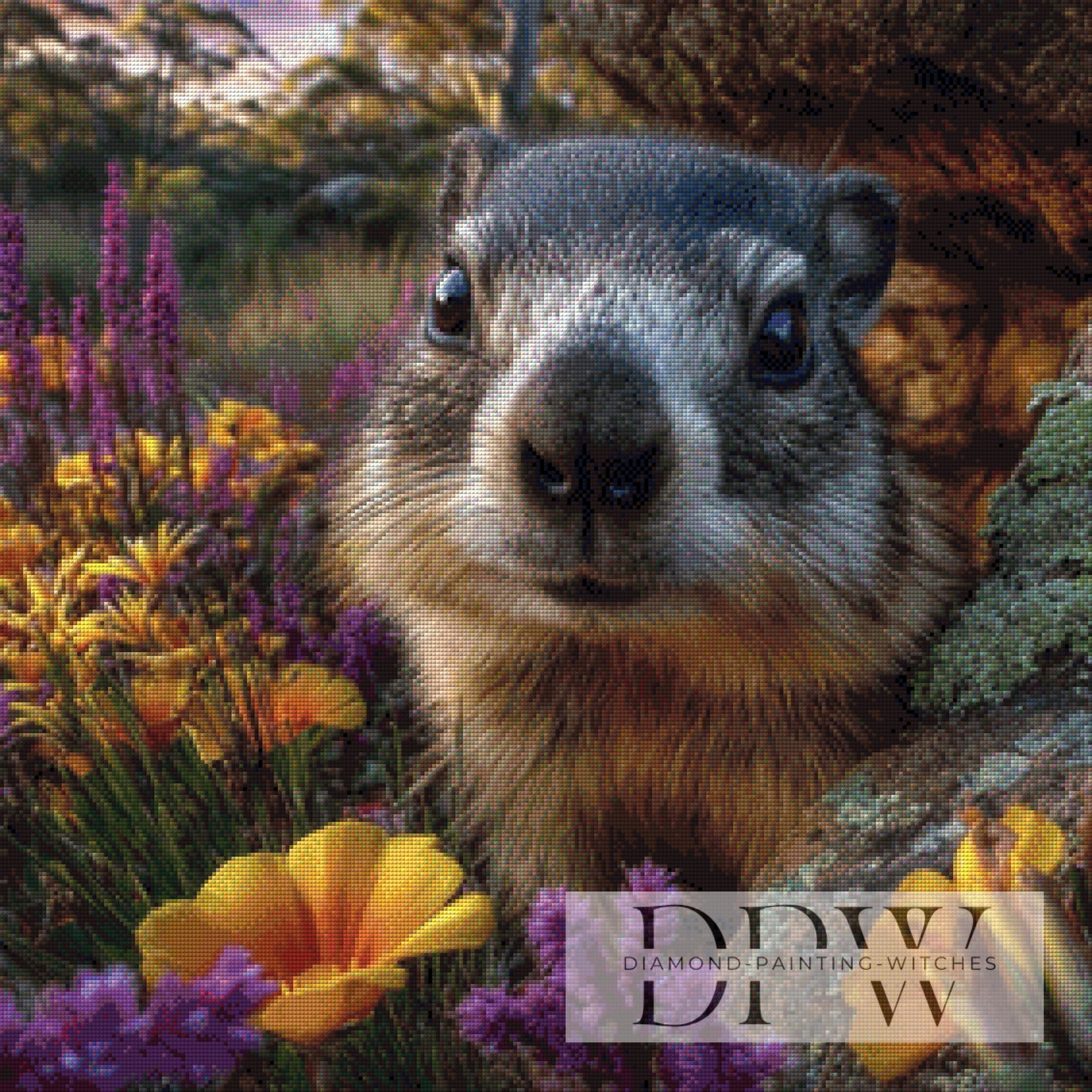 Murmel im Grünen by CreatiVart 70x70cm mit 200 Farben DPW-5073