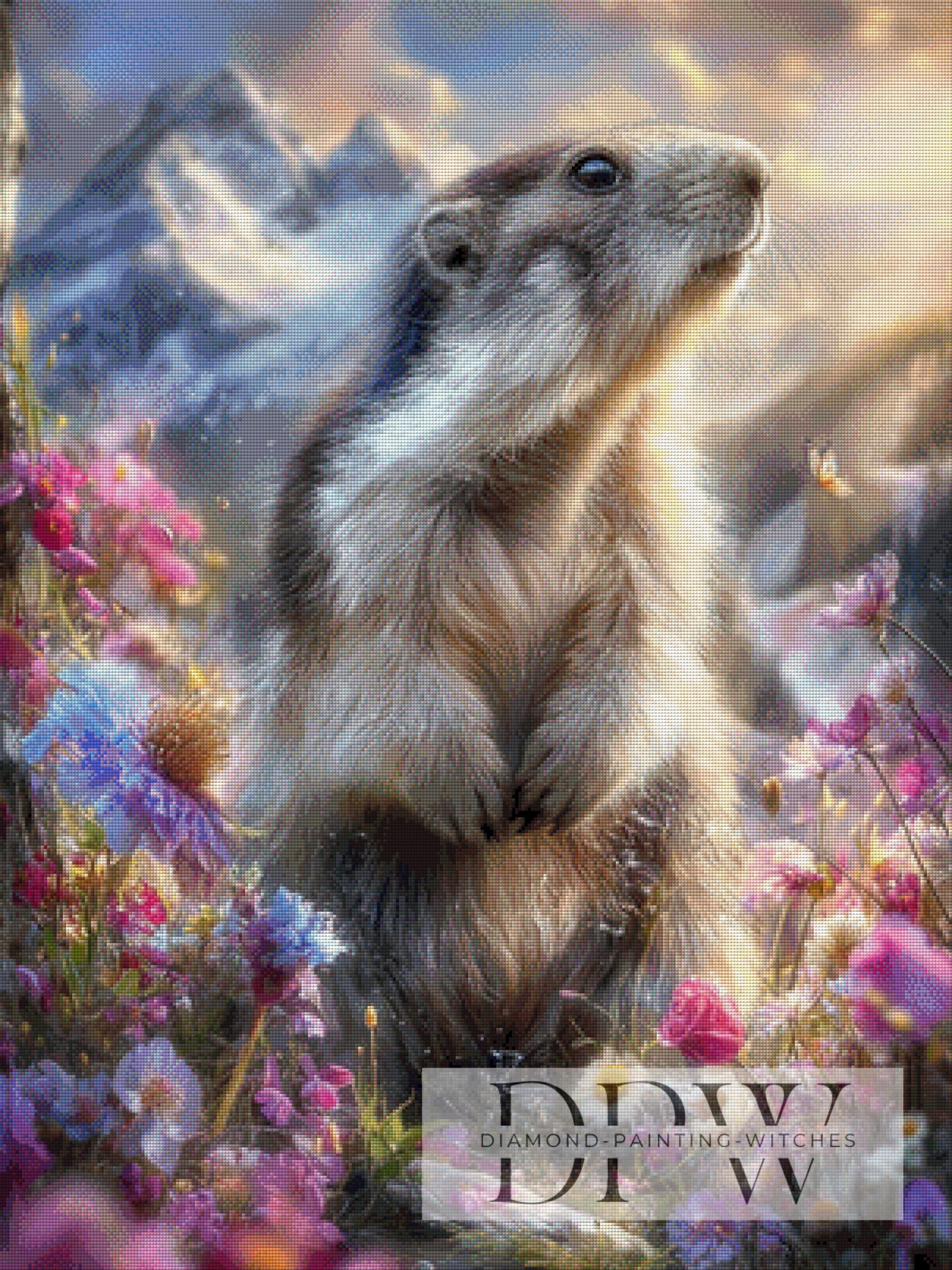 Murmel in den Bergen by Maggie 75x100cm mit 270 Farben DPW-5074