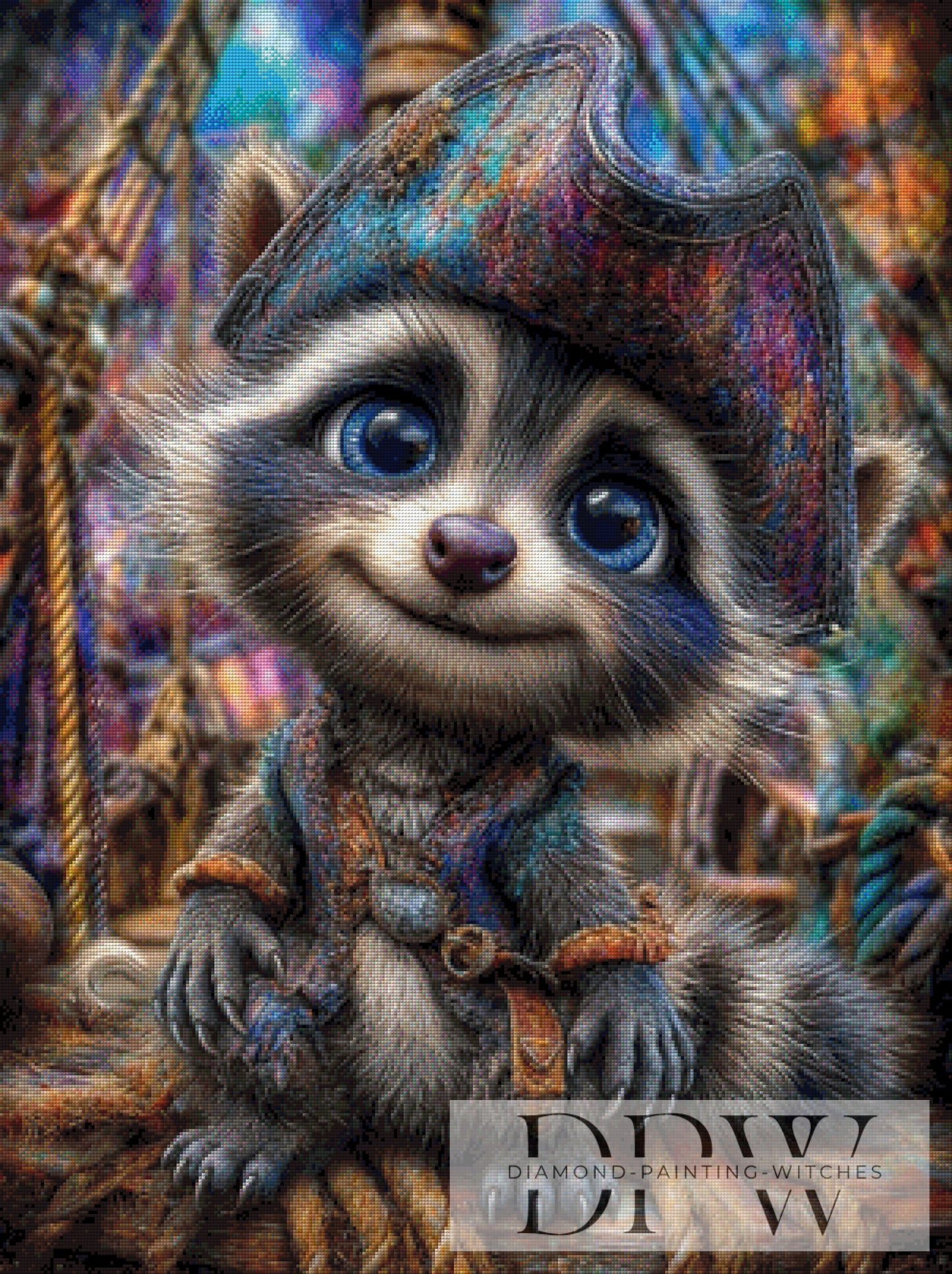 Störtewaschbär by CreatiVart 75x100cm mit 280 Farben DPW-5210