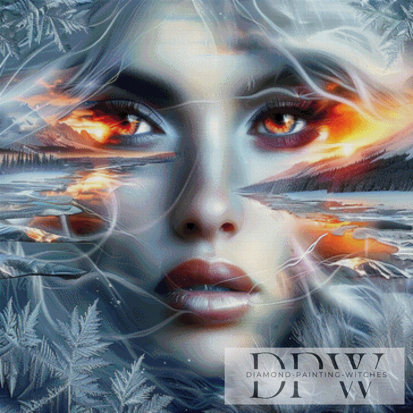 Iceflower Girl by Pixxel Pics 90x90cm mit 230 Farben DPW-5241
