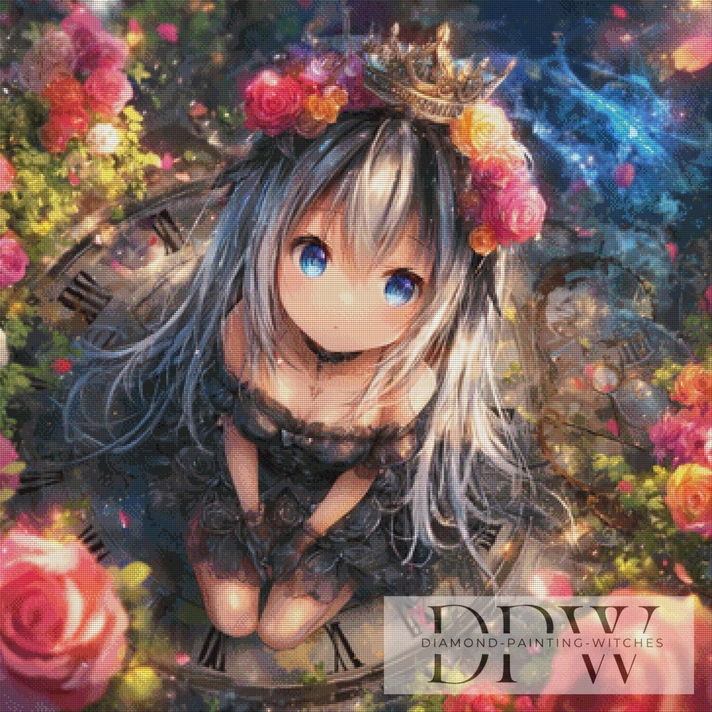 Princess of time by ellufija 90x90cm mit 310 Farben DPW-5249