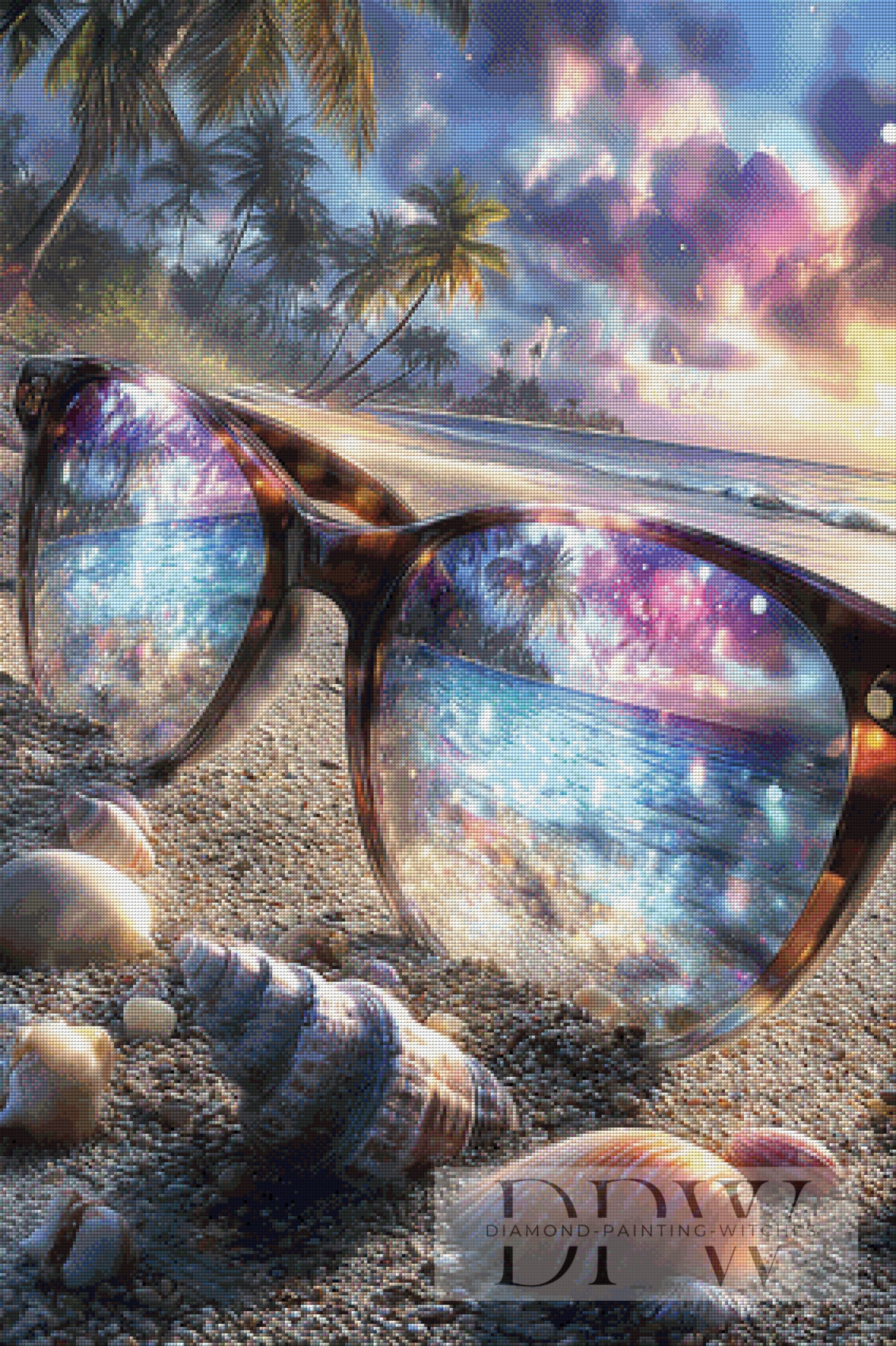 Sunglasses Beach by ellufija 70x105cm mit 260 Farben DPW-5255