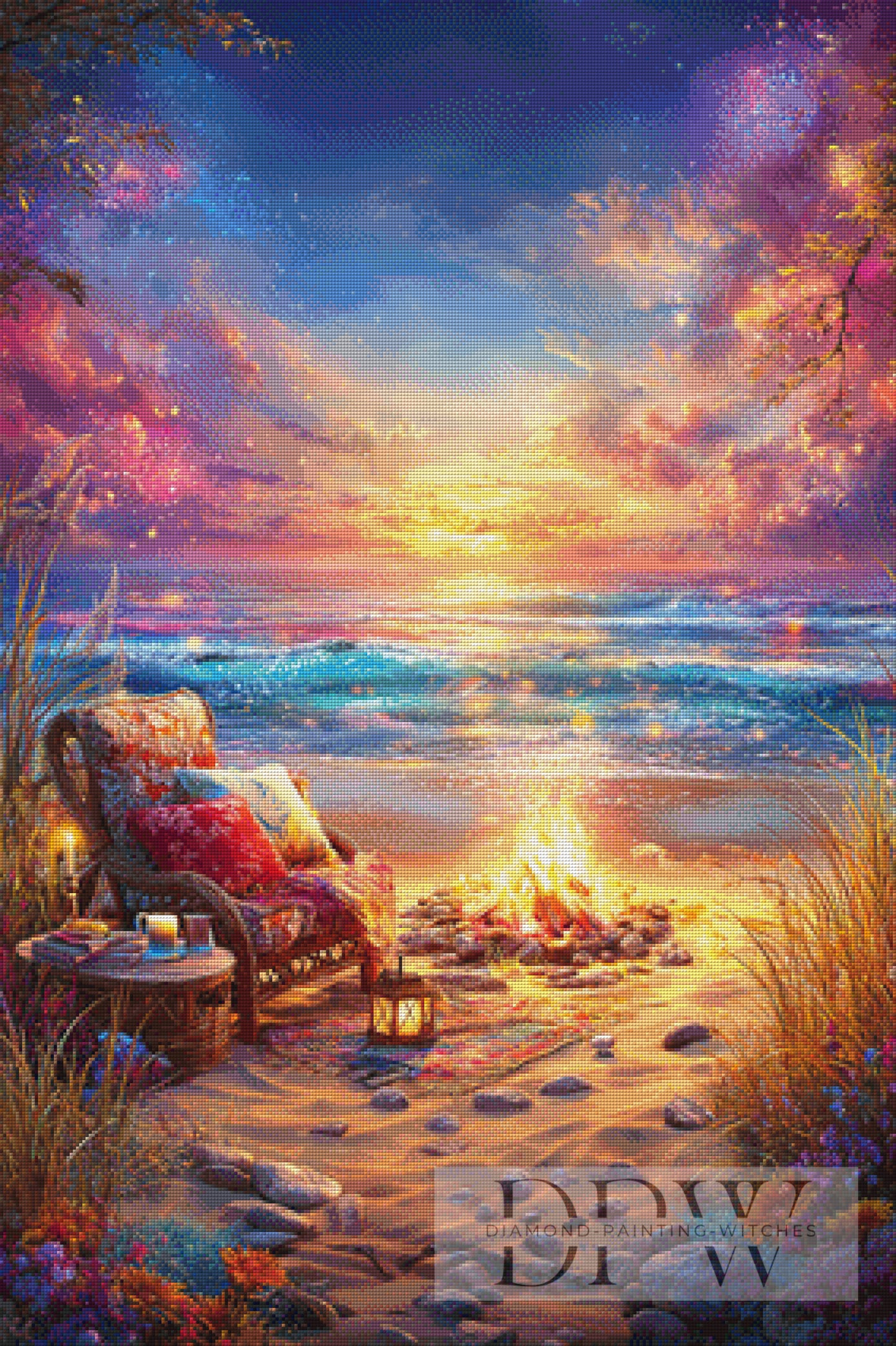 Stille am Meer by ellufija 70x105cm mit 350 Farben DPW-5256