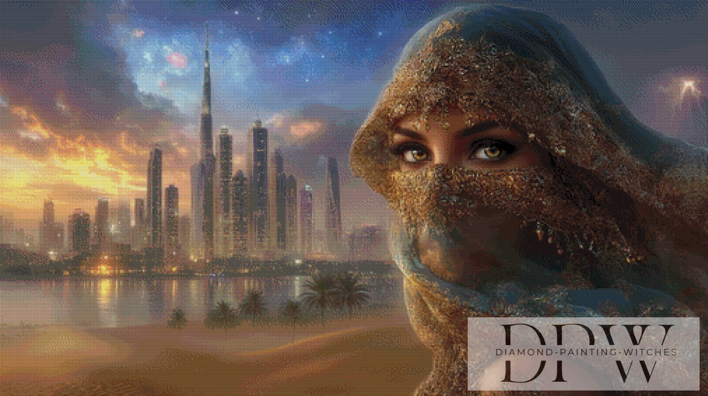 Dubai Skyline by Maggie 125x70cm mit 160 Farben DPW-5262