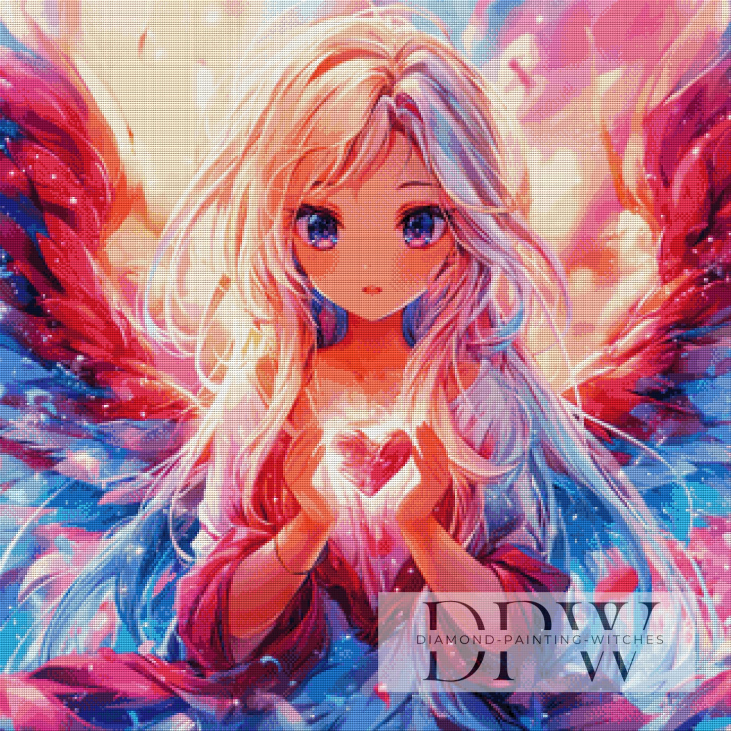 Heart Angel 80x80cm by ellufija mit 190 Farben DPW-6012