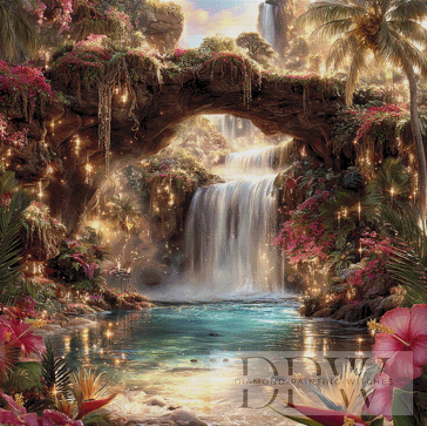 Paradies 2 by Lisa Morgan 90x90cm mit 260 Farben DPW-6042